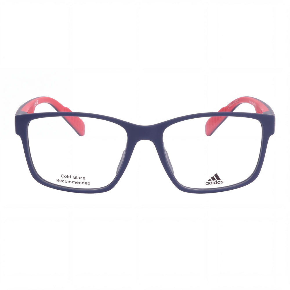 Gafas de hombre adidas ASP FRAME Sp5008 F con montura azul, con un ancho de lente de 56 mm, ancho de puente de 17 mm y longitud de varilla de 140 mm