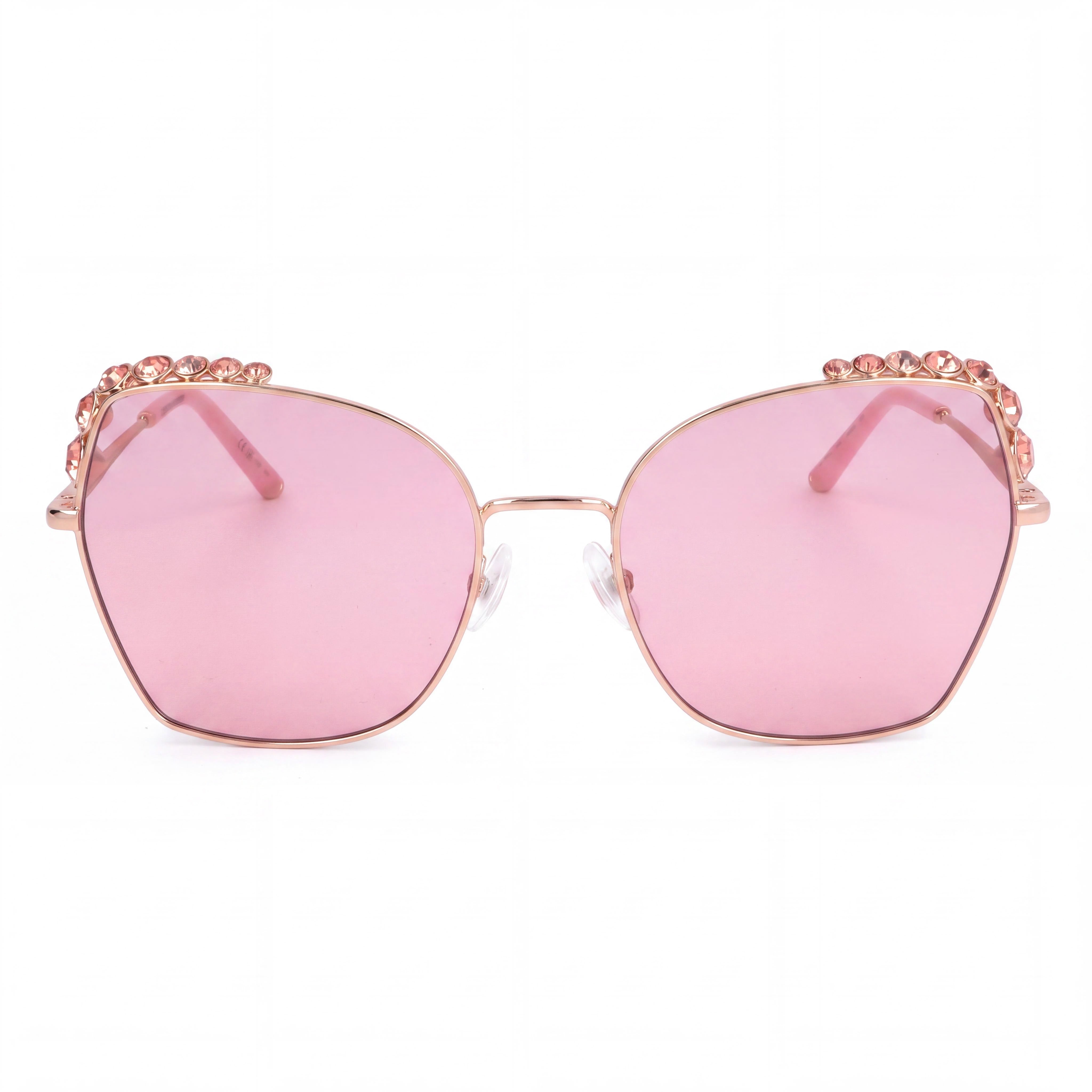 Carolina Herrera Her 0145/S Women's Pink Metal Cat Eye Smoke Lens UV Protected Sunglasses 59mm, Photo 2