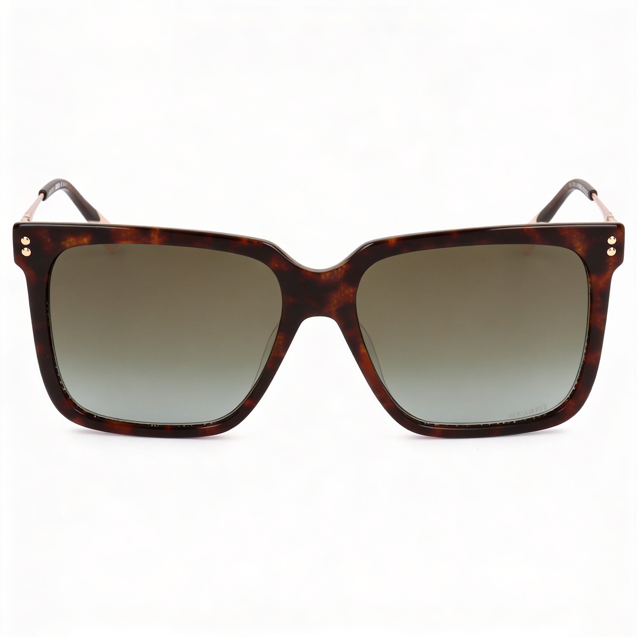 Gafas de sol clásicas Missoni para mujer, acetato carey oscuro, lentes degradadas marrones, 100% protección UV, 57mm, Photo 3