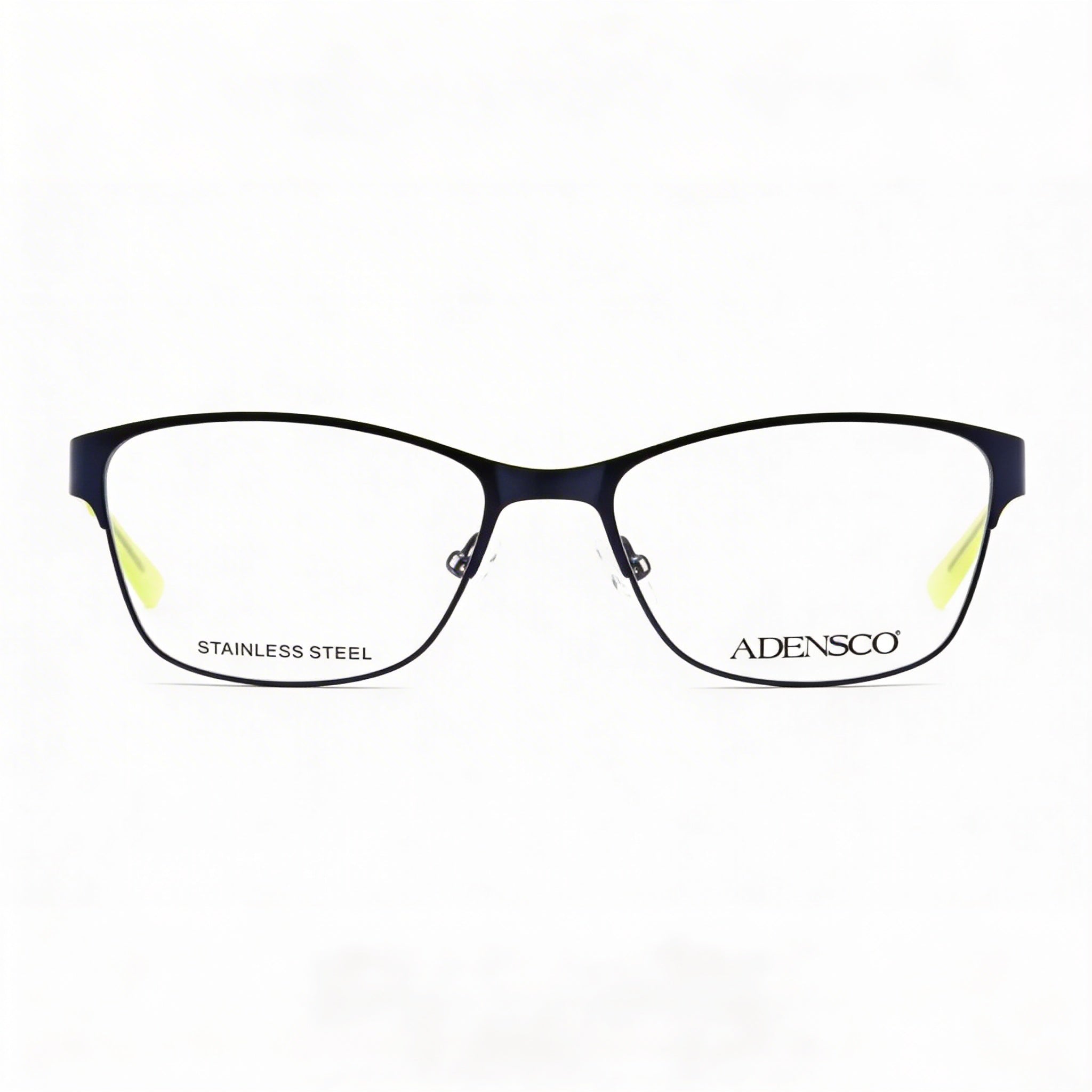 Adensco 205 Unisex Full Rim Rectangular Metal Frame Navy Eyeglasses with Clear Lenses 51mm, Photo 2