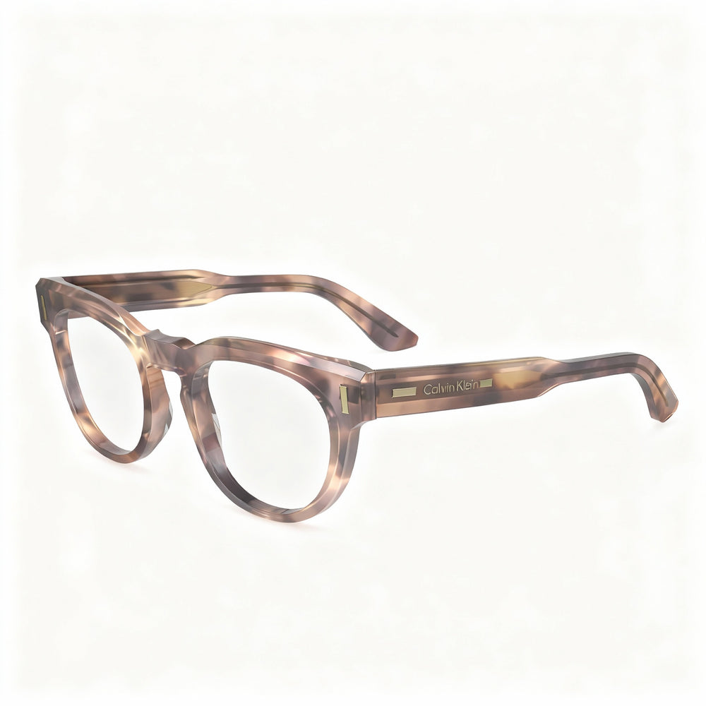 Calvin Klein Ck23542 Unisex Acetate Full Rim Eyeglasses with Fixed Nose Pads, Nude Havana, 49mm
