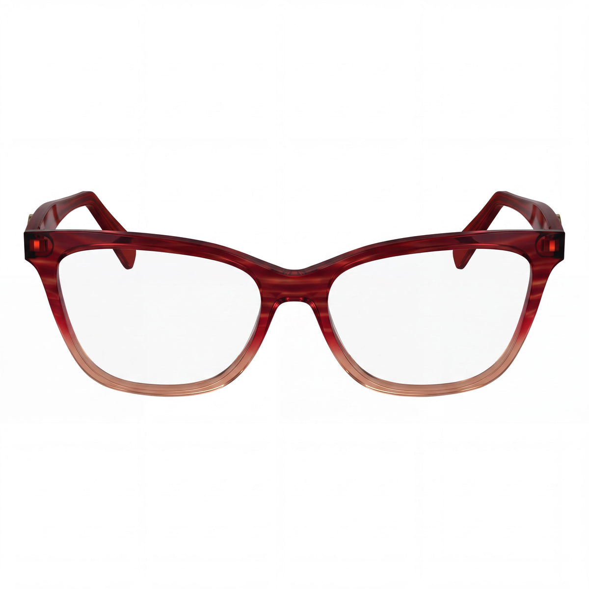 Montura de gafas graduadas Longchamp para mujer, estilo casual, en acetato, color rojo texturizado. Lente 55 mm, puente 16 mm, varilla 140 mm., Photo 2