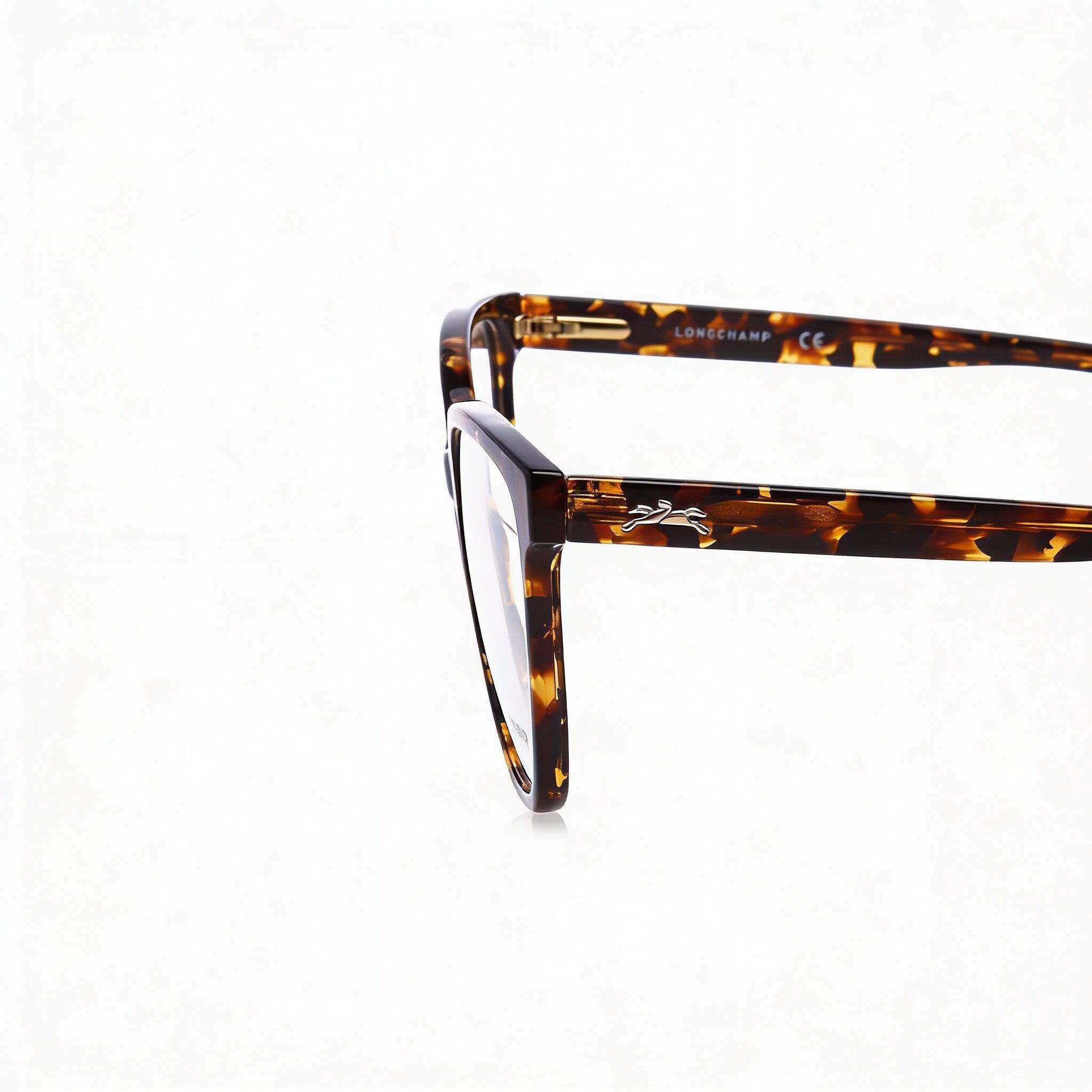 Gafas unisex de estilo casual Longchamp con montura de plástico color habana oscuro y lentes de policarbonato de 53 mm, Photo 3