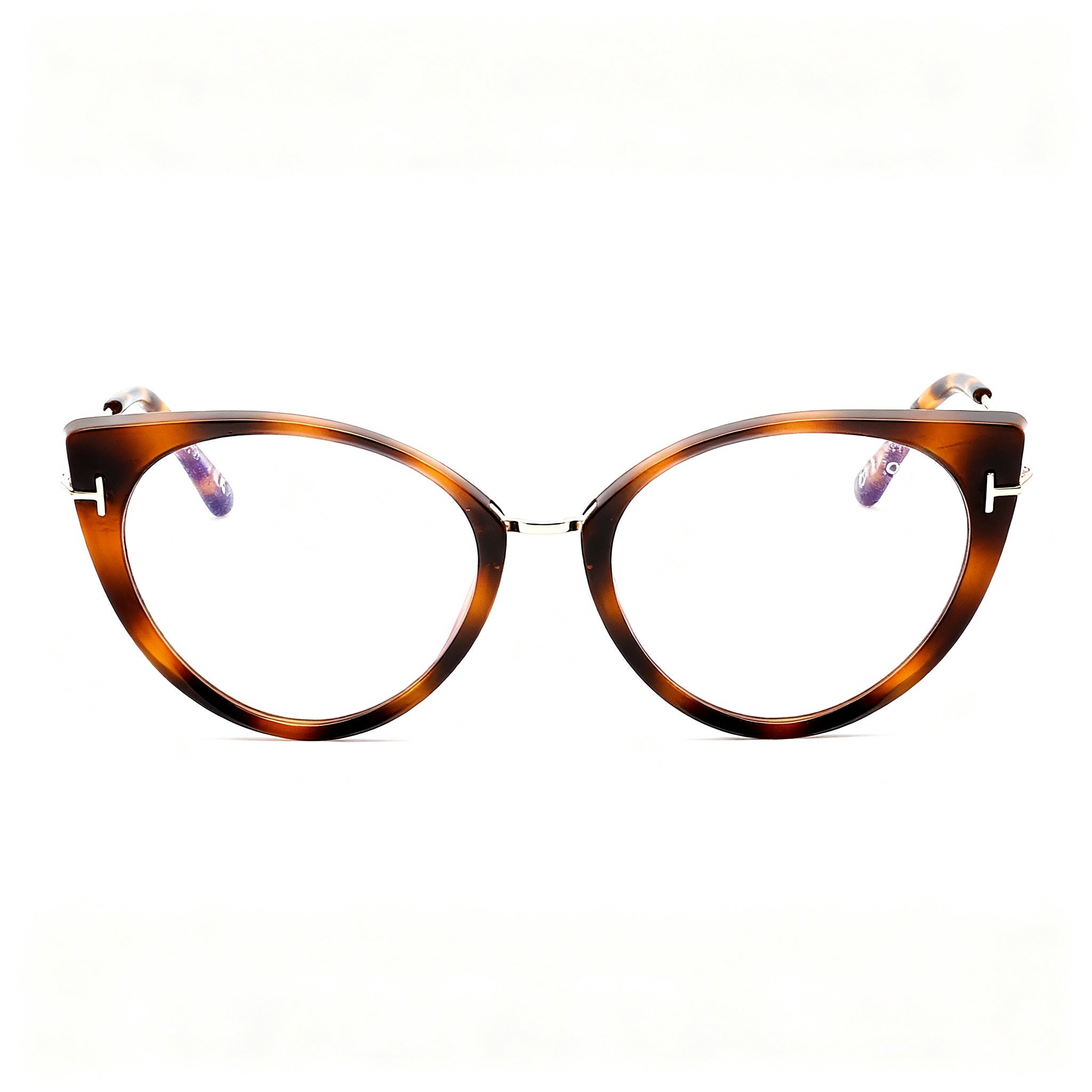 Tom Ford Ft5815-b Women's Shiny Blonde Havana Rose Gold Polarized Blue Light Filter Polycarbonate Lenses 54-18-140, Photo 3