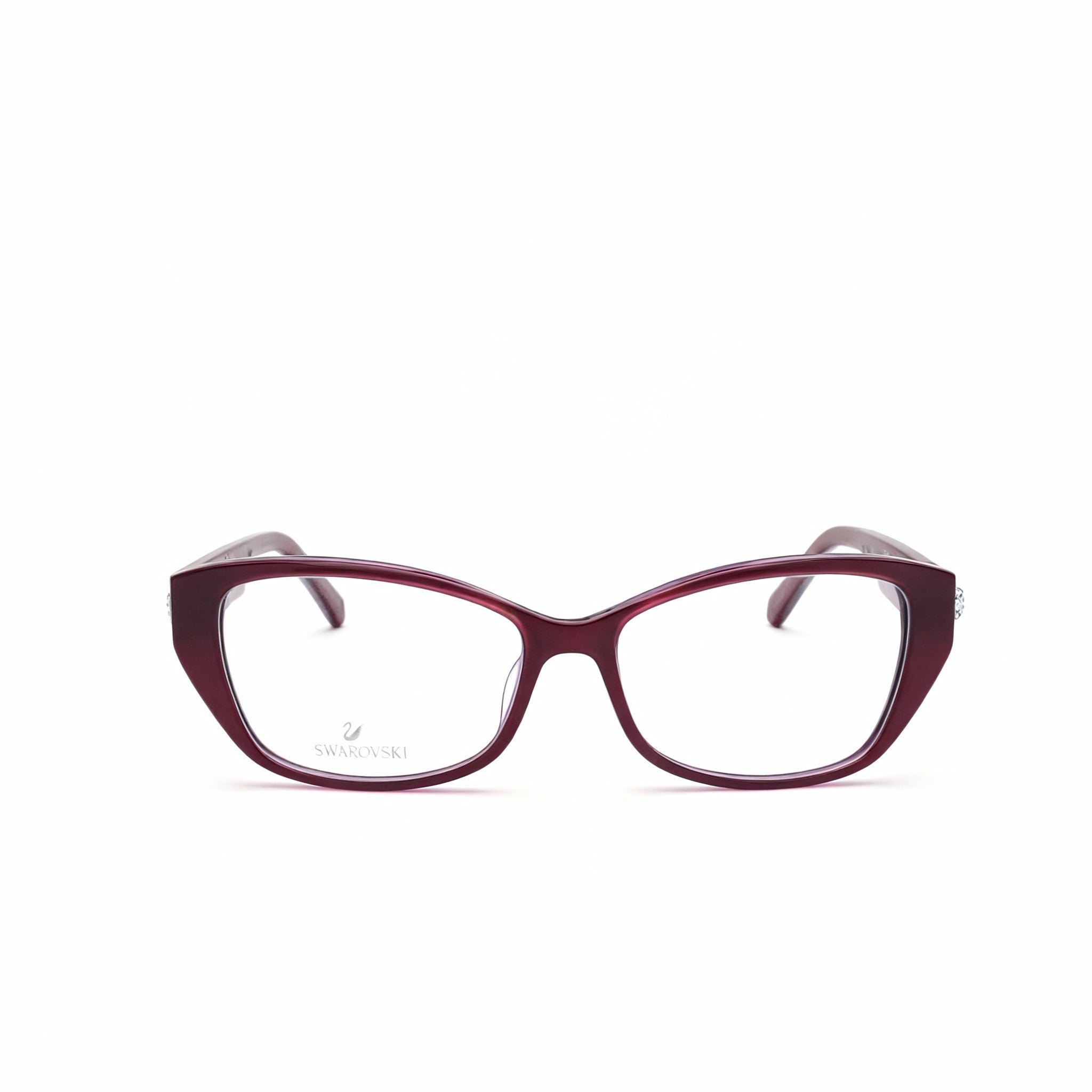 Swarovski RECTANGULAR Women's Violet Acetate Optical Eyeglasses with Crystal Temples 53-15-140, Photo 3