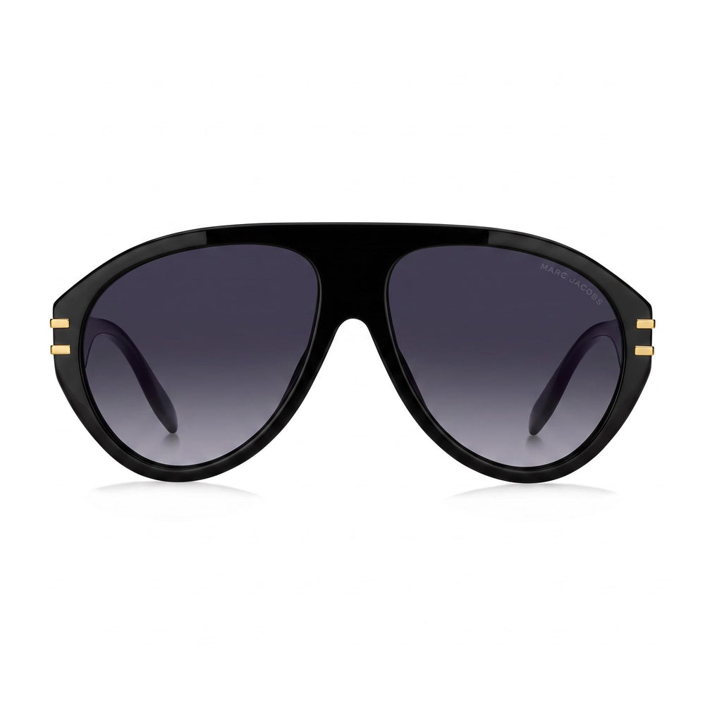 Marc Jacobs MARC 747/S Casual Unisex Acetate Frame Polycarbonate Lens Black Dark Grey Shaded Sunglasses 58mm