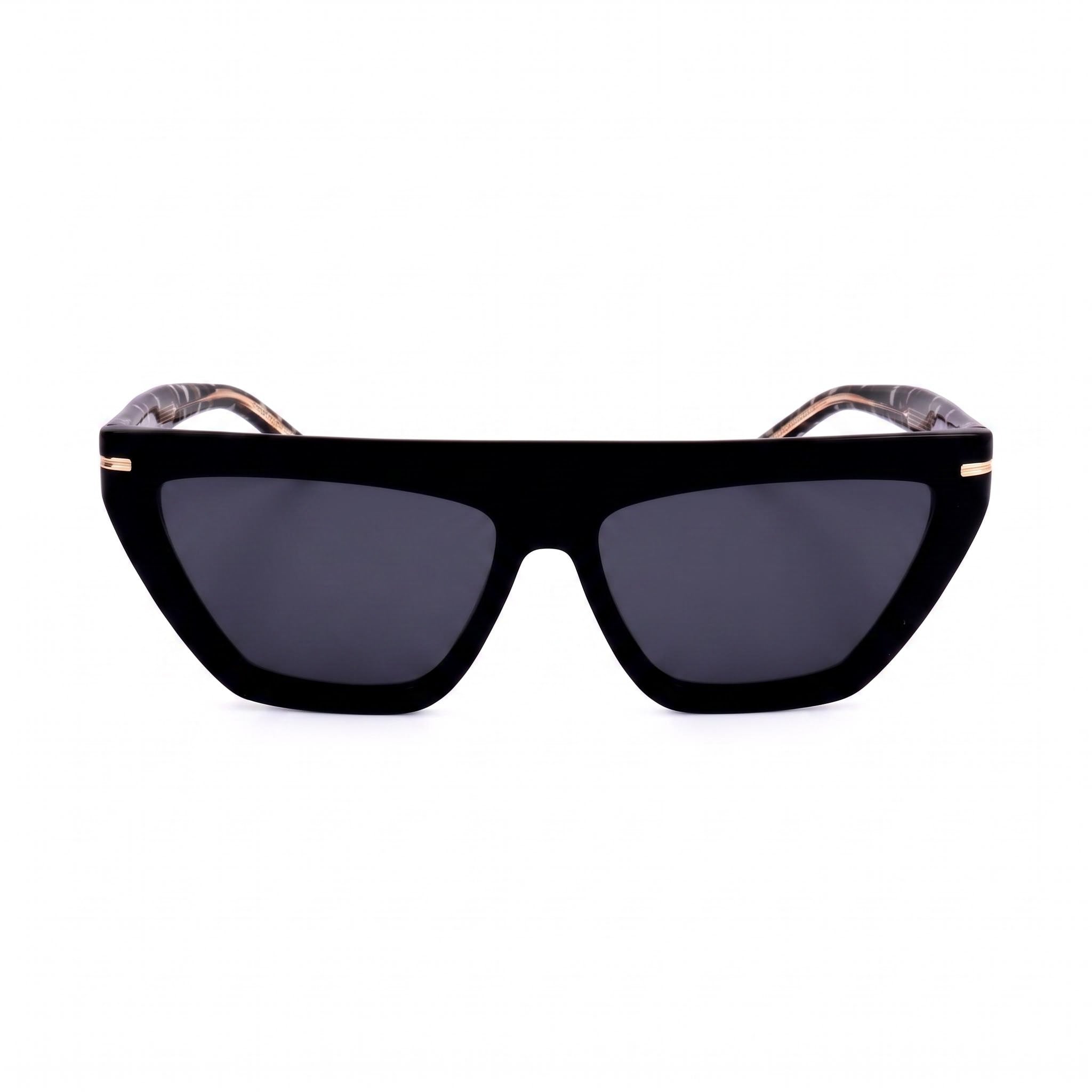 Hugo Boss 1609/S Classic Women's Black Eco Acetate Frame Grey Lens 100% UV Protection 58mm, Photo 2