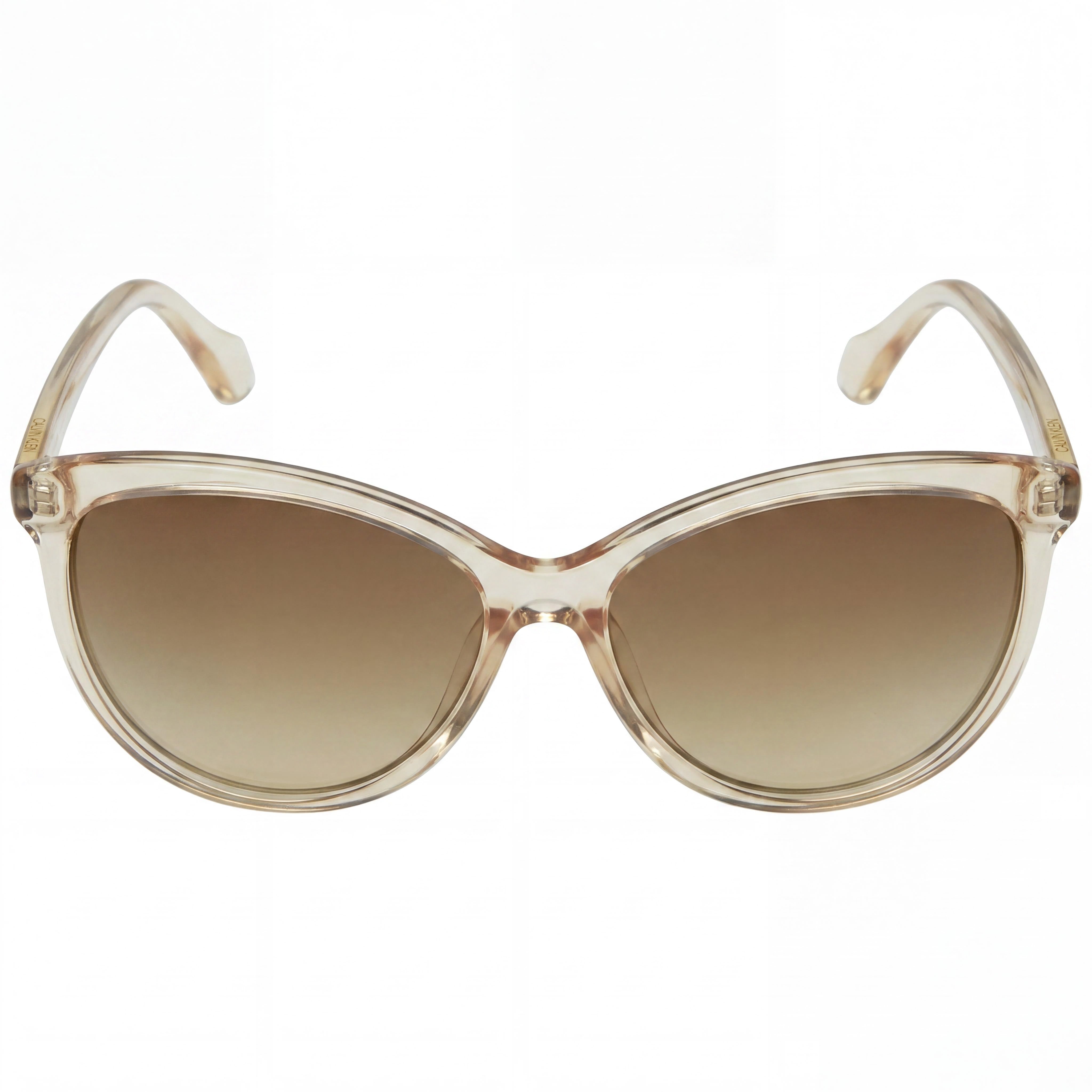 Calvin Klein Ck19536s Women's Cat Eye Crystal Beige Plastic Non-Polarized UV Protection Sunglasses 55mm, Photo 2