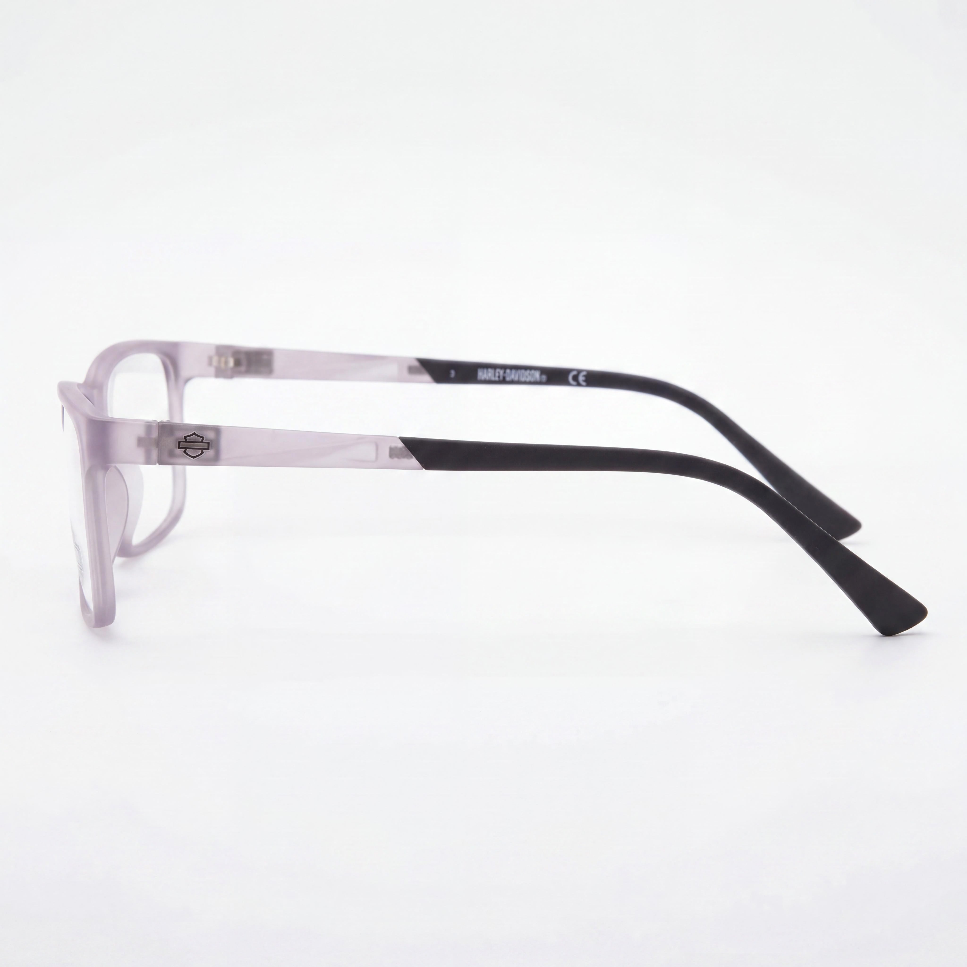 Harley-Davidson Hd0151t Unisex Grey Injected Ophthalmic Full Rim Rectangle Eyeglasses Frame with 50mm Lens Width, Photo 3
