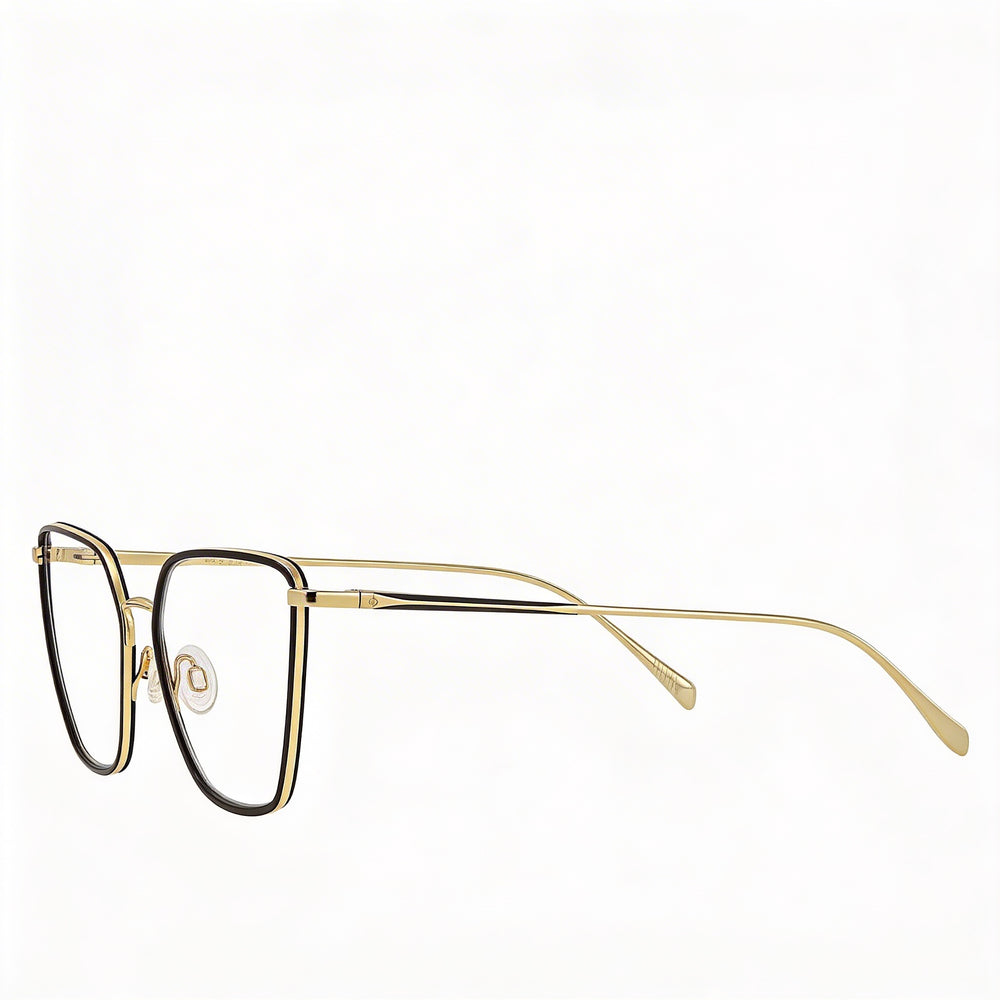 Gafas de acero inoxidable Rag & Bone Rnb3028 para hombre, dorado y negro, 55 mm