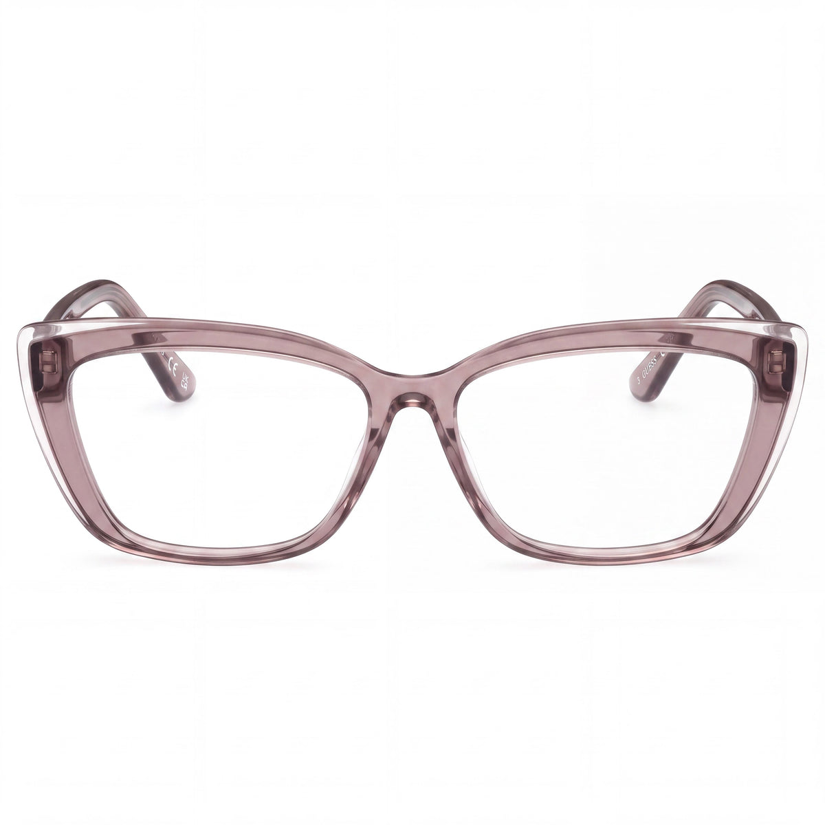 GUESS MODERNO Women's Eyewear with Lenses, a Beige Plastic Frame, and 49mm Lens Width, Photo 2