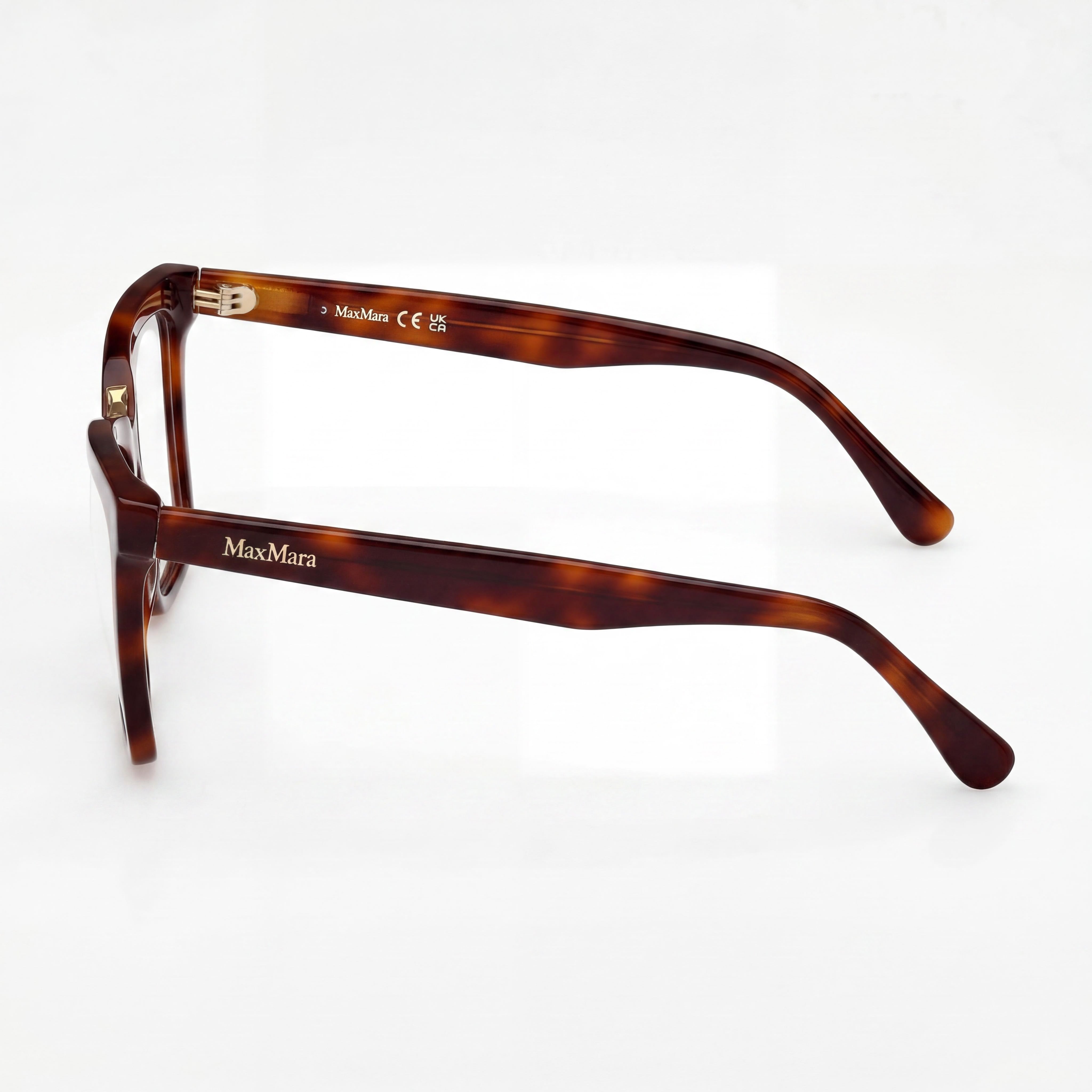 MaxMara MM5111 Women's Polarized Plastic Frame Eyewear in Dark Havana Color with 54mm Lens, Photo 3