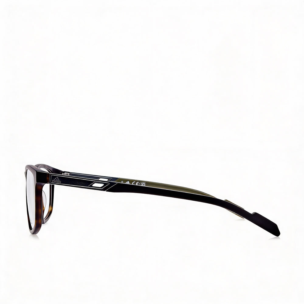 Gafas de plástico Adidas Modern Havana oscuro para hombre, ancho de lente de 55 mm, puente de 15 mm, patilla de 145 mm
