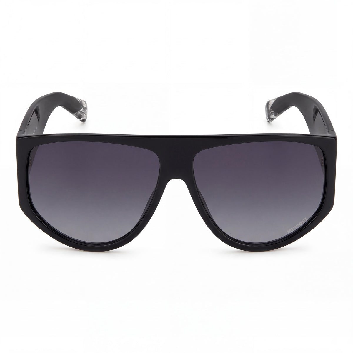 M Missoni Missoni Seasonal Women's Black Grey Acetate Square UV Protected Sunglasses 61mm, Photo 2