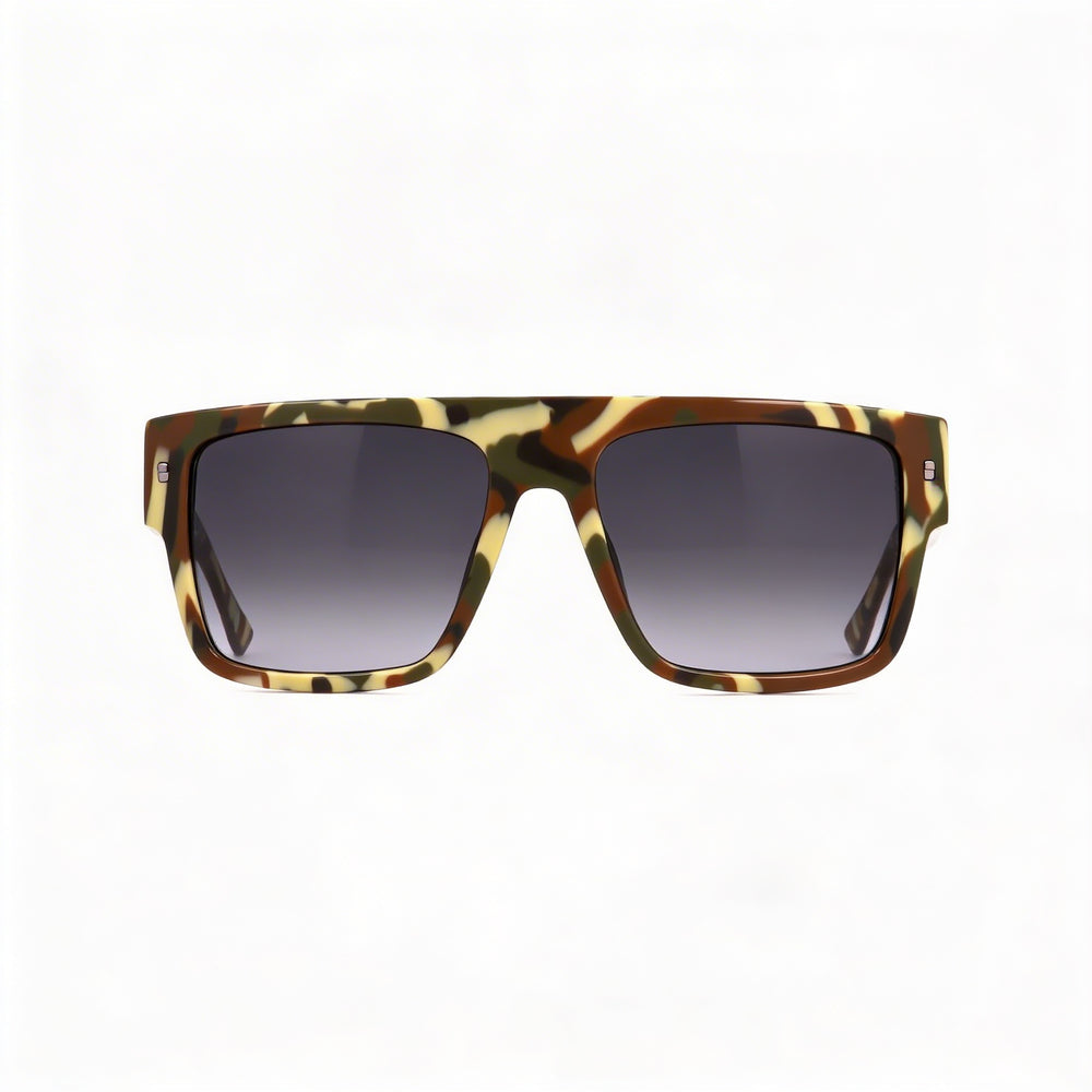 DSQUARED2 Icon 0003/S Camo Plastic Unisex Sunglasses, Gray Gradient Lenses, UV Protection 56-18-145