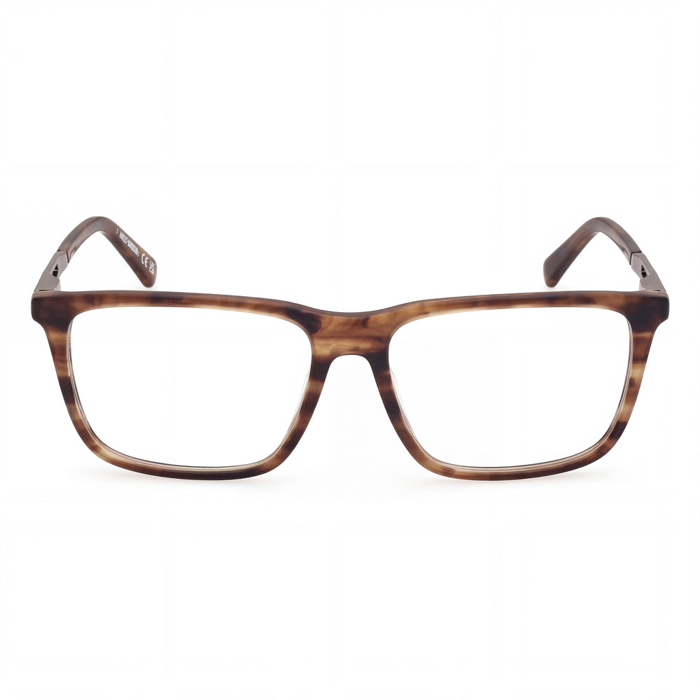 Gafas Harley-Davidson Rectangulares Marrón Claro de Cuerno para Hombre