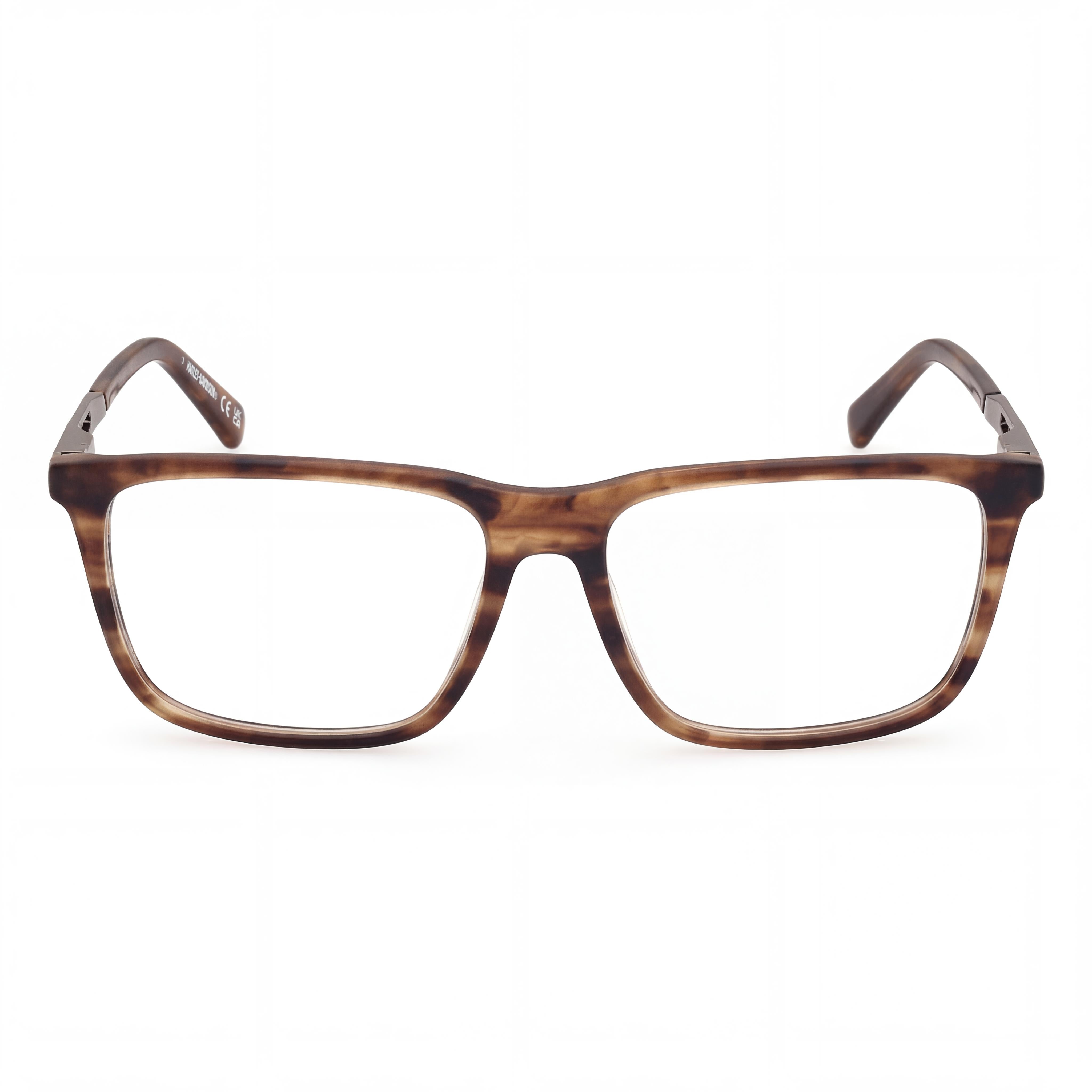 Gafas Harley-Davidson Rectangulares Marrón Claro de Cuerno para Hombre, Photo 2