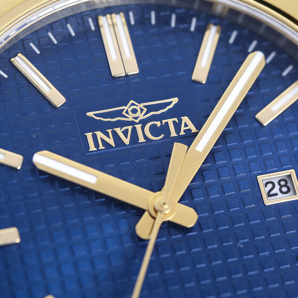 Invicta Speedway 48396 Unisex Gold-Tone Stainless Steel Blue Dial Quartz Bracelet Watch 40mm