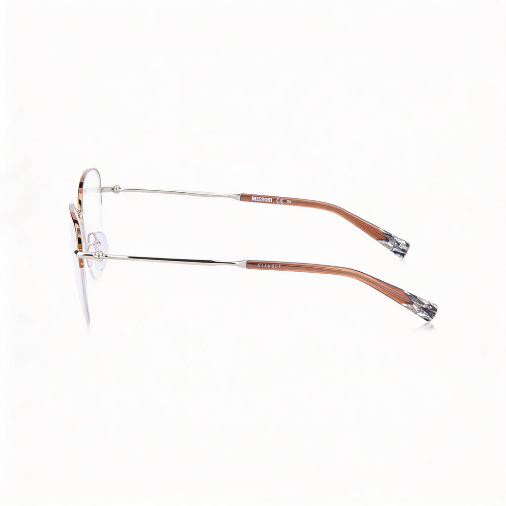 Gafas Missoni Casual MIS 0122 para mujer, de acero inoxidable, no polarizadas, con montura de cuerno de paladio, 53 mm