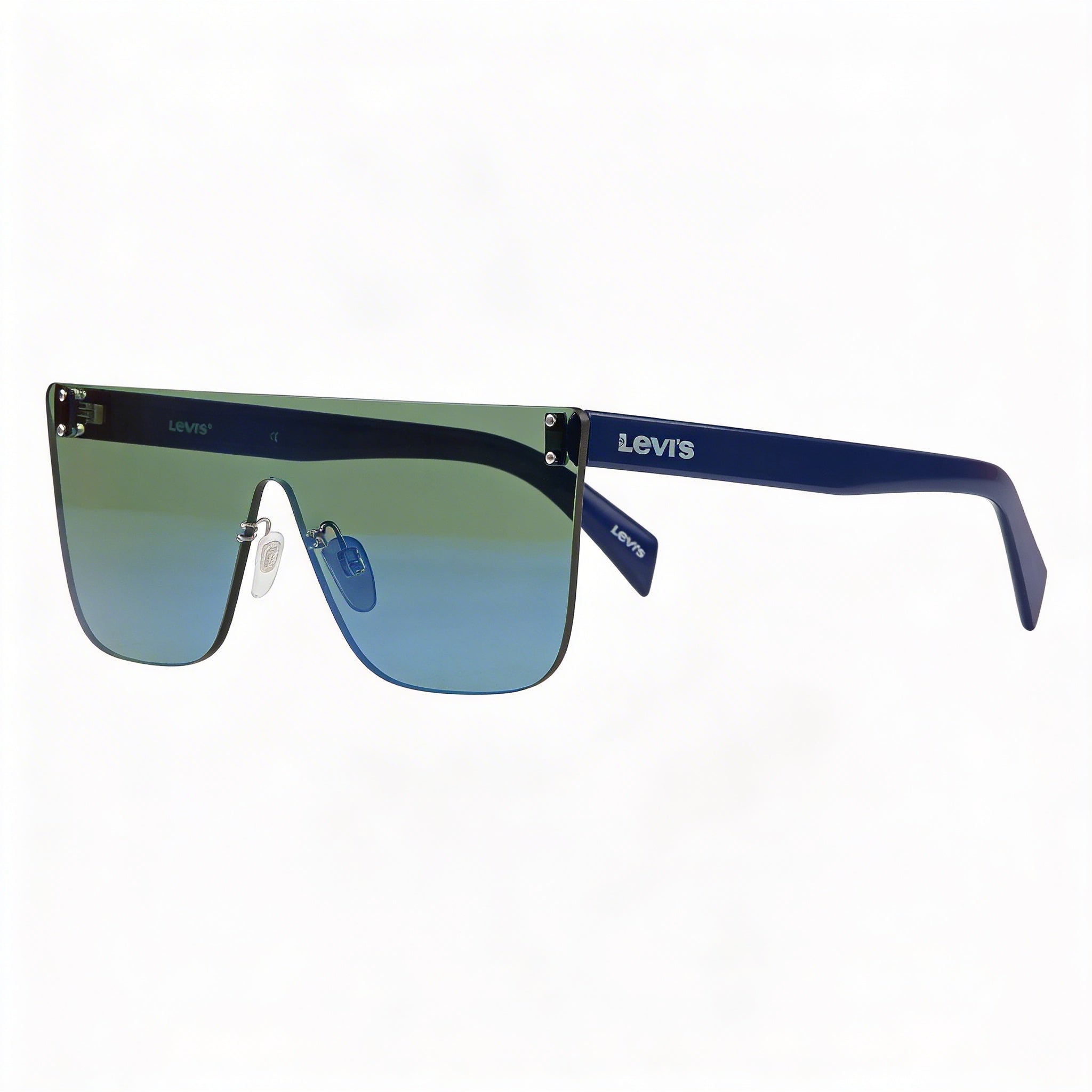 Levi's Women's Seasonal Sunglasses, Polyamide Inj Green Blue Mirrored, Non-Polarized UV Protection, 99-99-150, Photo 3