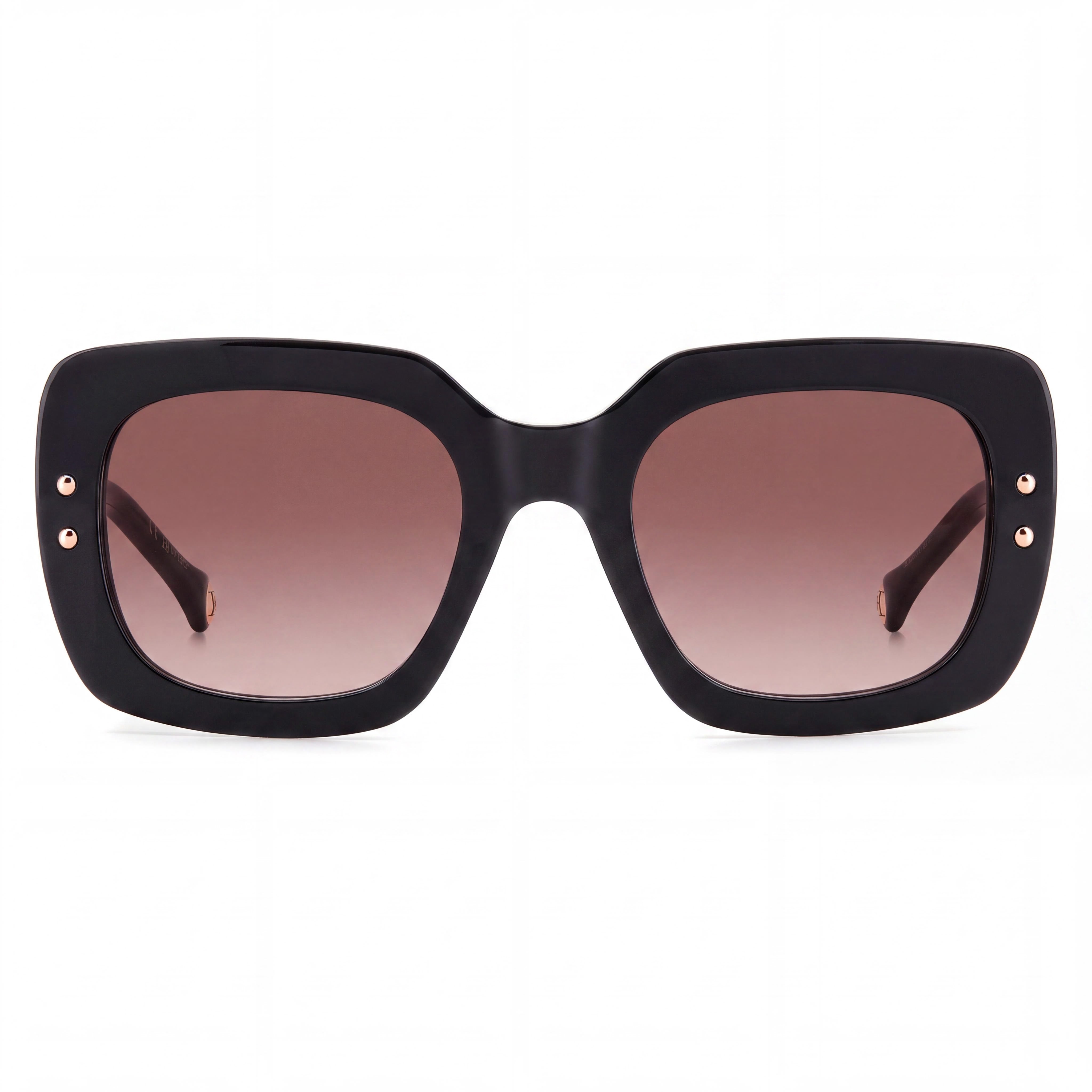 Carolina Herrera HER 0186/S Gafas de sol rectangulares para mujer, de acetato, en color negro y burdeos, no polarizadas, con protección UV del 100%, 52 mm, Photo 2