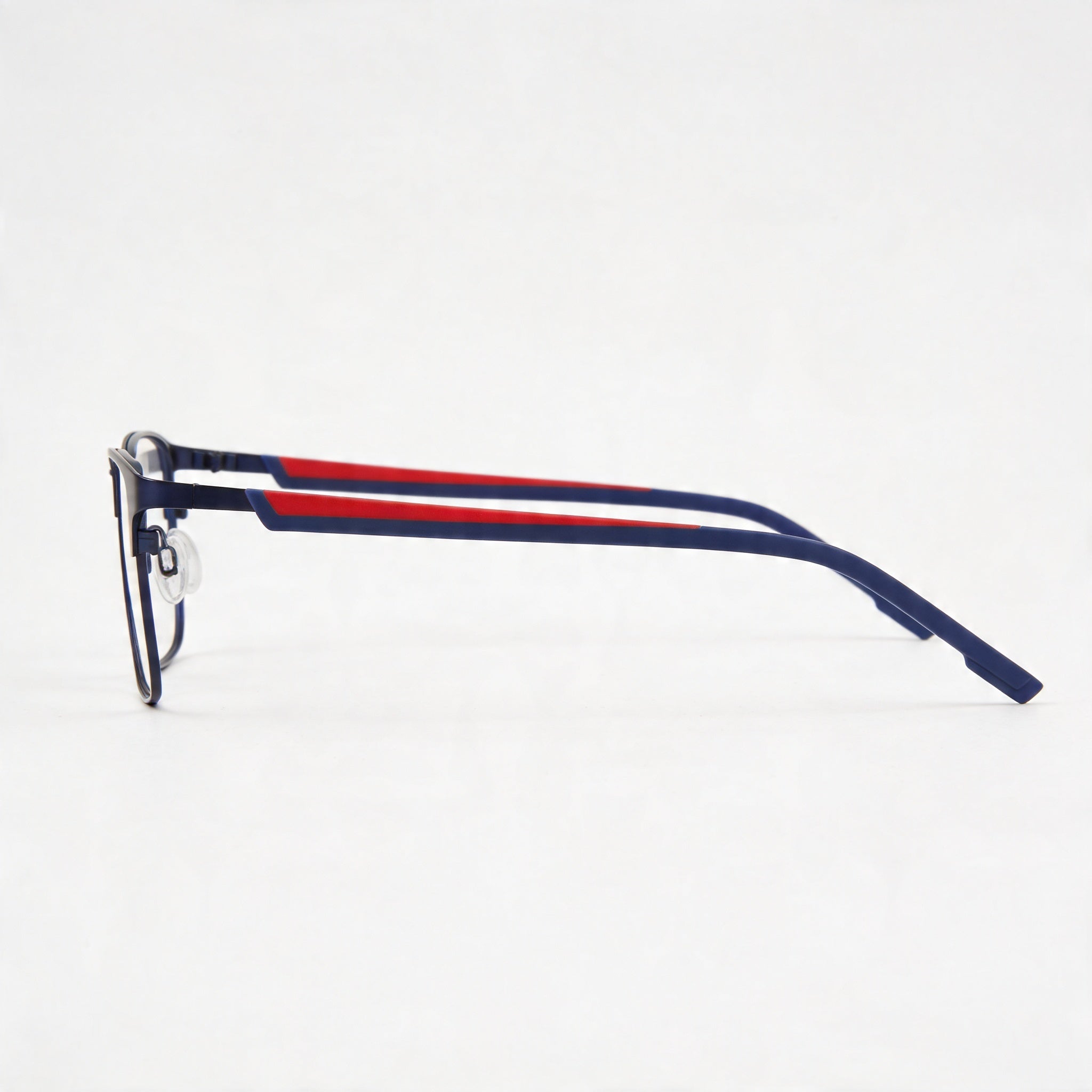 Gafas Oftálmicas Flexon Casual de Metal para Hombre con Acabado Satinado Azul Marino Rojo - Tamaño de Montura 54-17-145, Photo 2