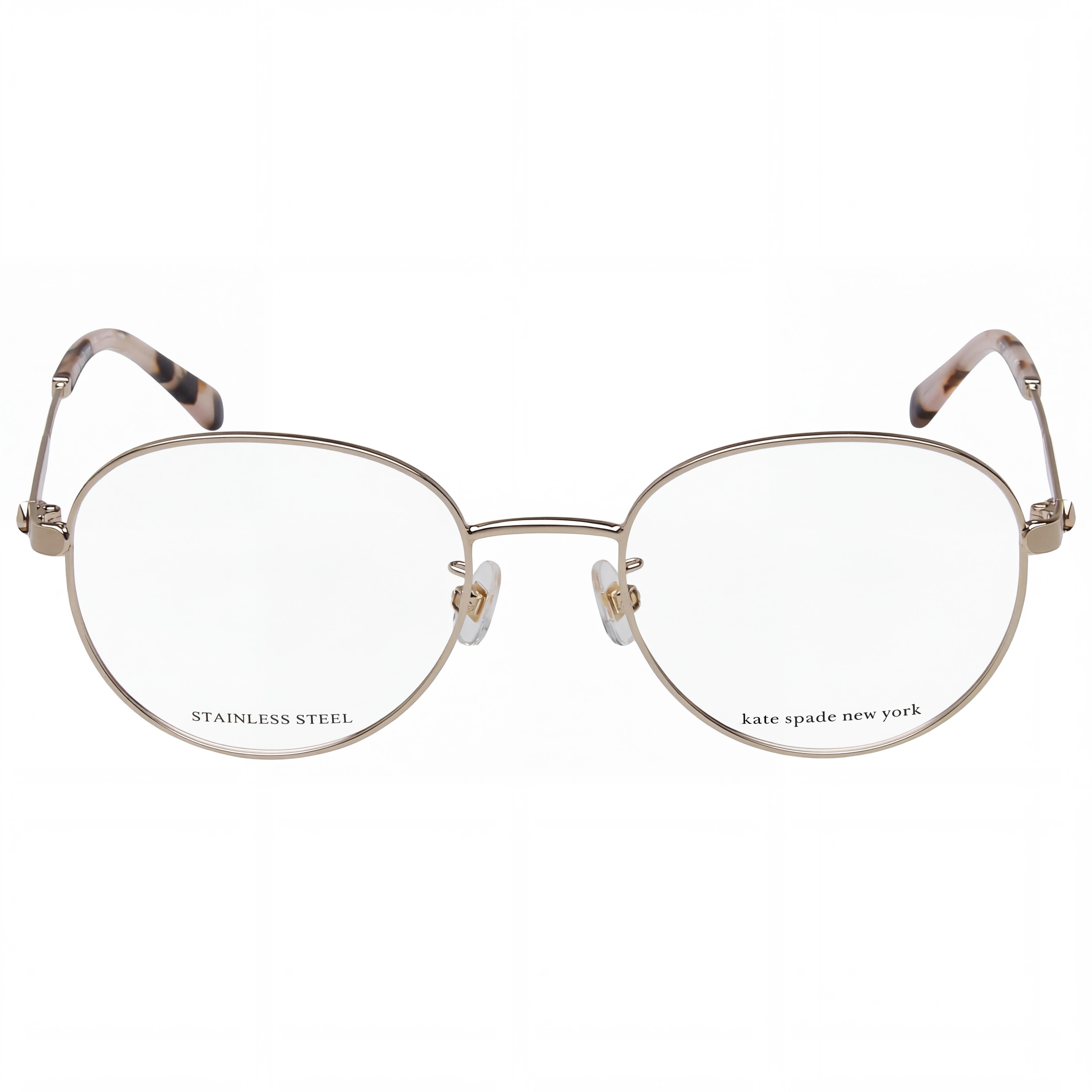 kate spade new york Jalisia/F Women's Gold Havana Pink Stainless Steel Frame Sunglasses 52mm, Photo 2