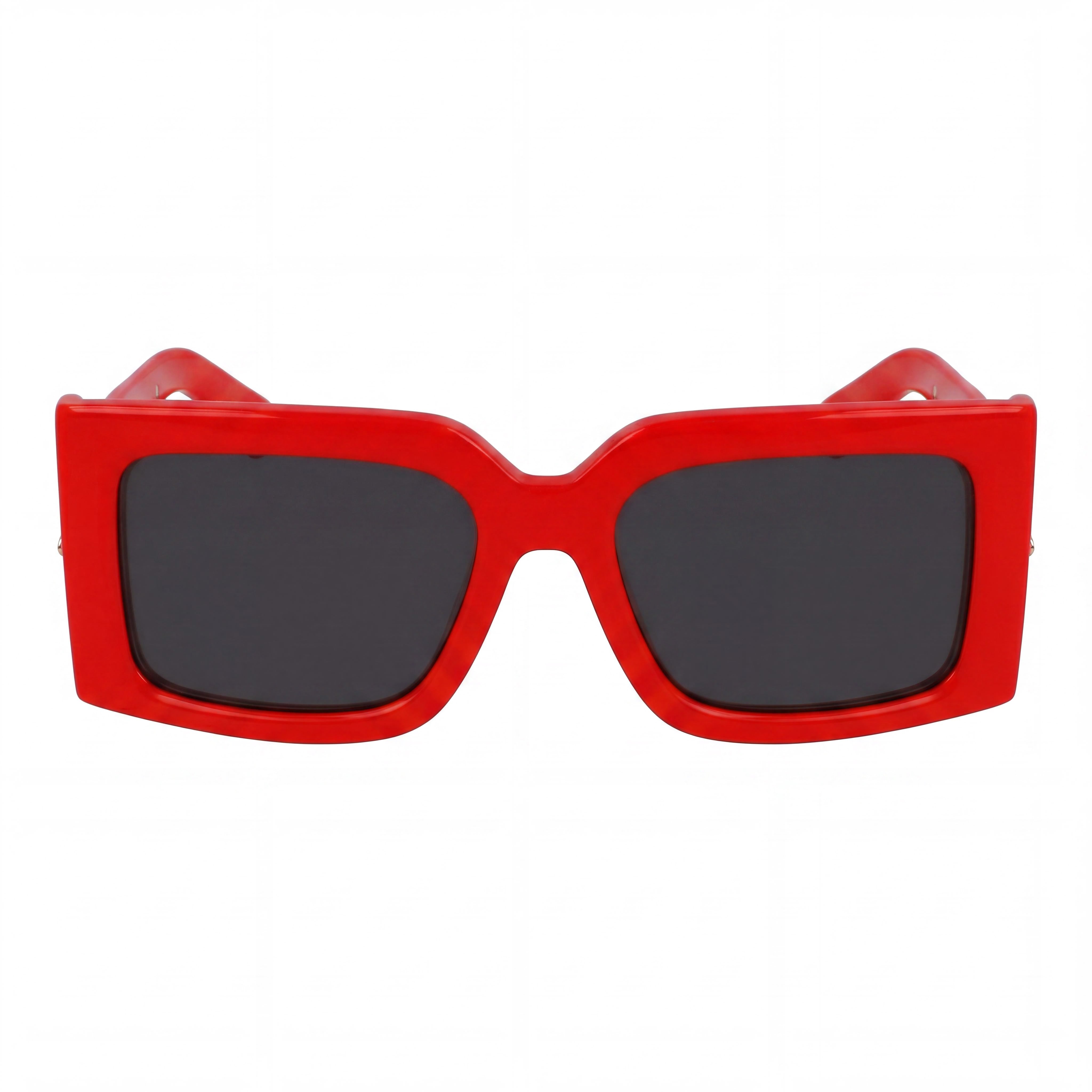 Ferragamo Sf2032s Gafas de titanio rojo para mujer con lentes grises, lente 55mm, puente 19mm, patilla 140mm, Photo 2