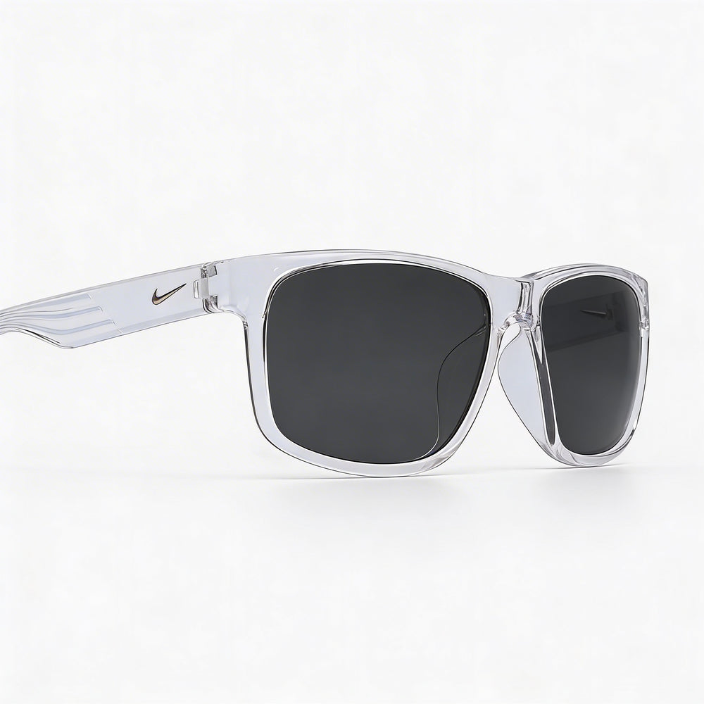 Nike Cruiser Unisex Crystal Clear Nylon Frame with Clear Lenses 59mm 100% UV Protection Prescription Ready