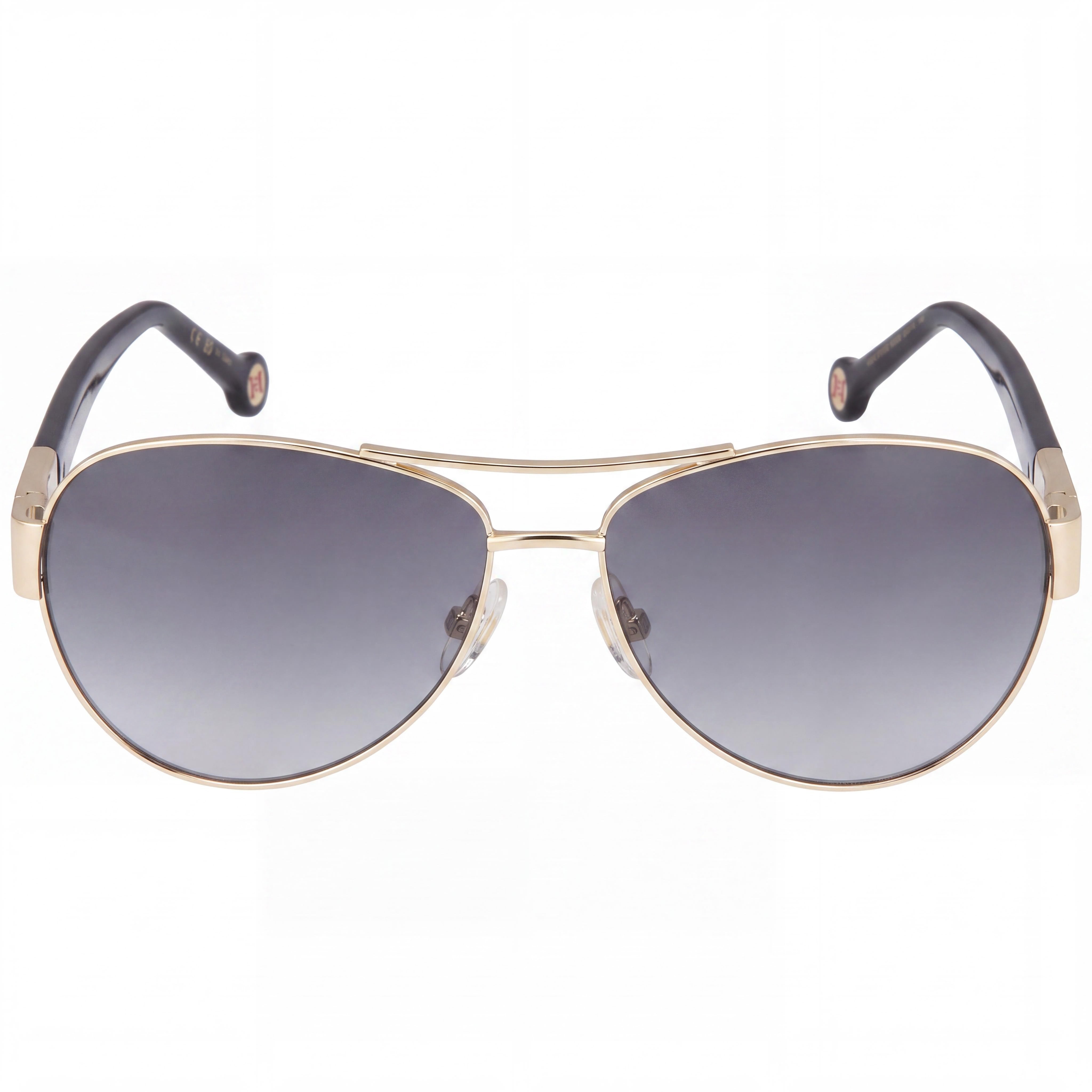 Carolina Herrera Her 0135/S Gafas de sol unisex con montura de metal y lentes de policarbonato sombreadas en gris oscuro con protección UV de 59 mm, Photo 2