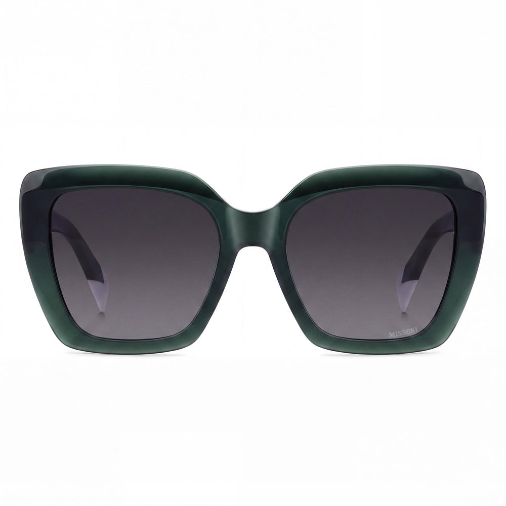 M Missoni Casual. Gafas de sol de acetato sin polarizar para mujer en verde/gris oscuro de 54 mm