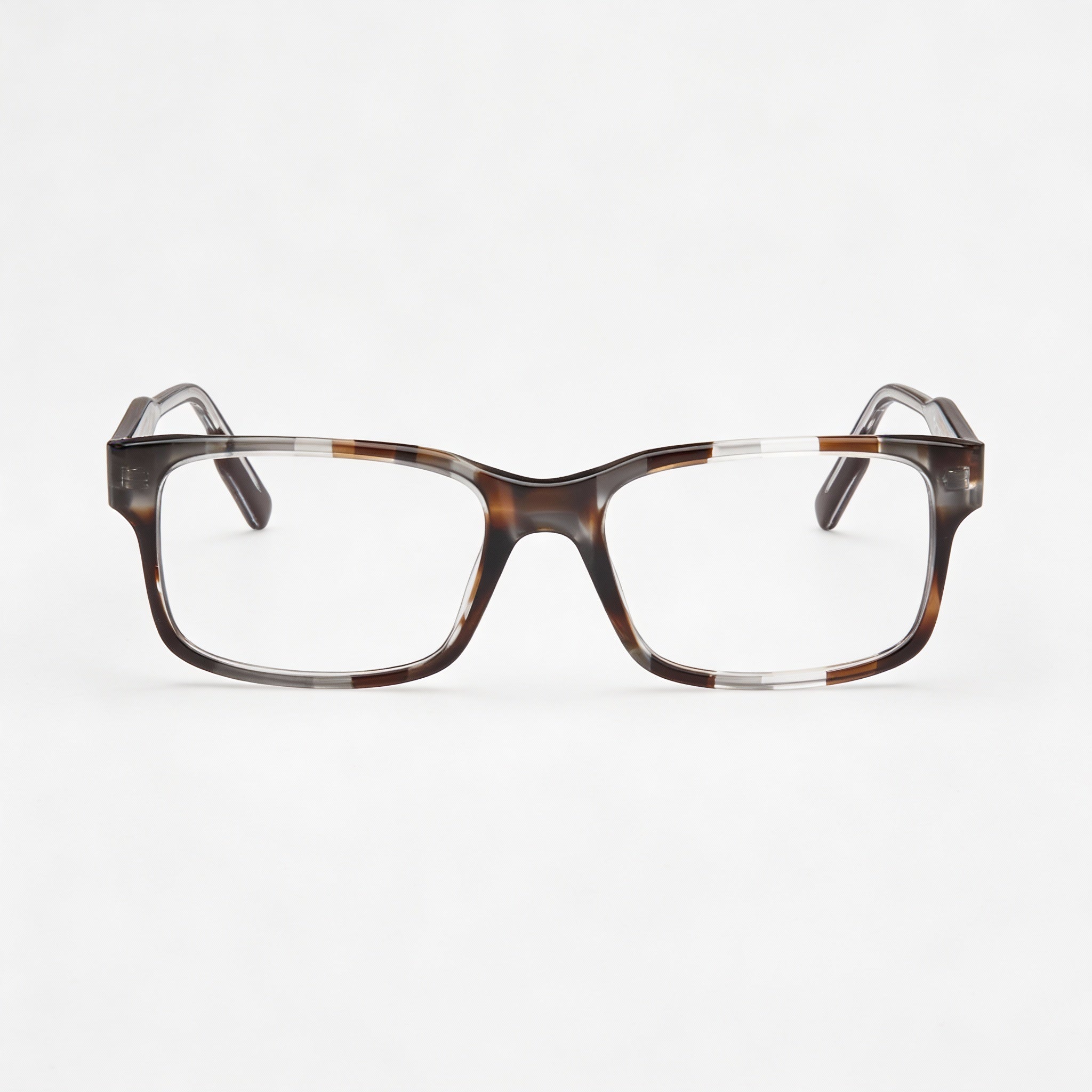 Ermenegildo Zegna Ez5254 Women's Acetate Soft Rectangular Optical Frames Shiny Stripped Brown 54-18-145, Photo 3