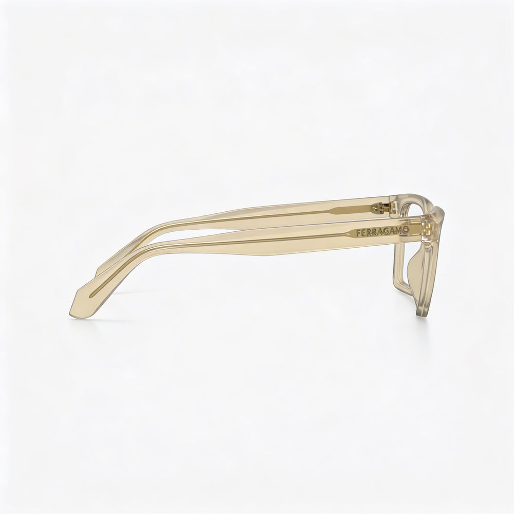 Salvatore Ferragamo SF2986 Transparent Beige Acetate Unisex Eyeglasses 53mm
