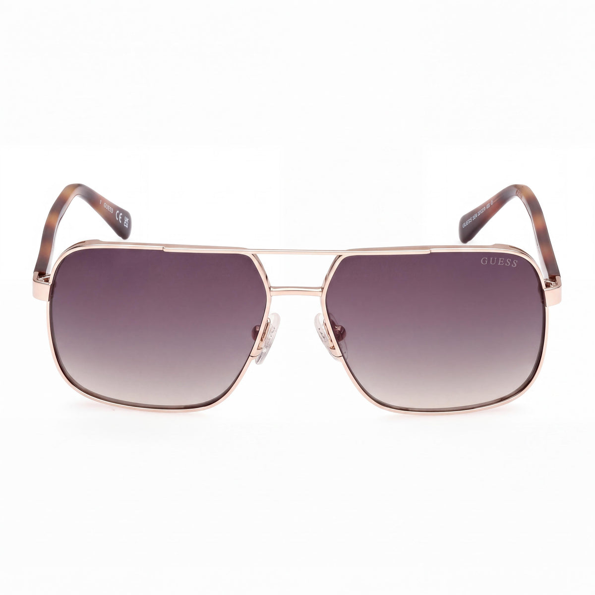GUESS GU0011932B58 Women's Metal Navigator Sunglasses with Pale Gold Frame and Gradient Smoke Lenses 58mm, Photo 2