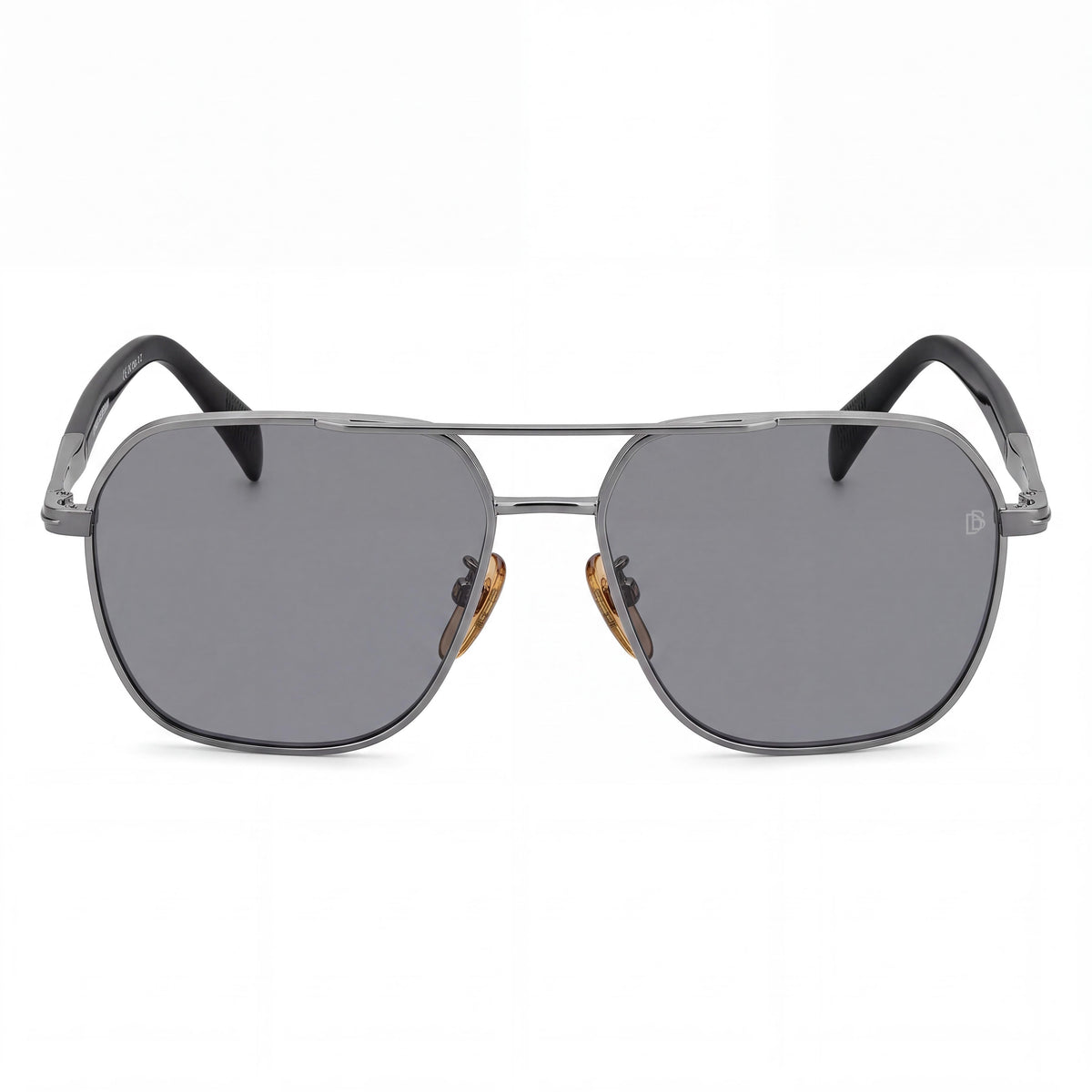 David Beckham Db 1128/G/S Unisex Metal Dark Ruthenium Black Frame Grey Non-Polarized UV 400 Sunglasses 59mm, Photo 2