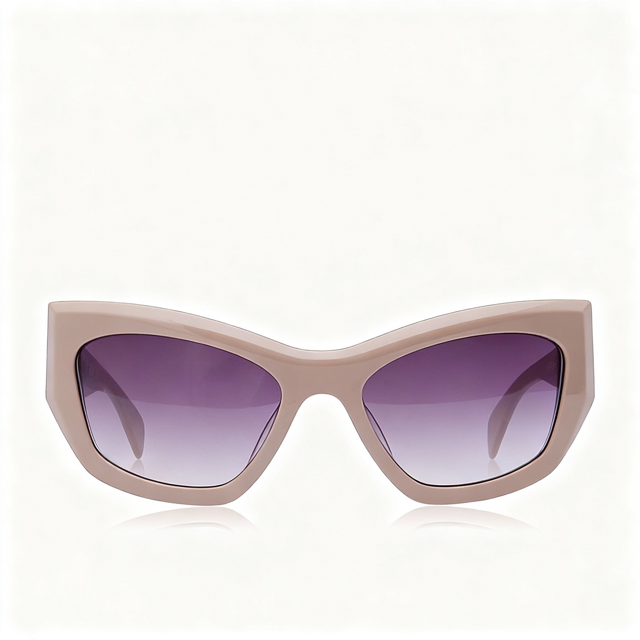 rag & bone Women's Casual Acetate Sunglasses, Beige Brown Frame, UV Protection, Non-Polarized Lenses 56mm