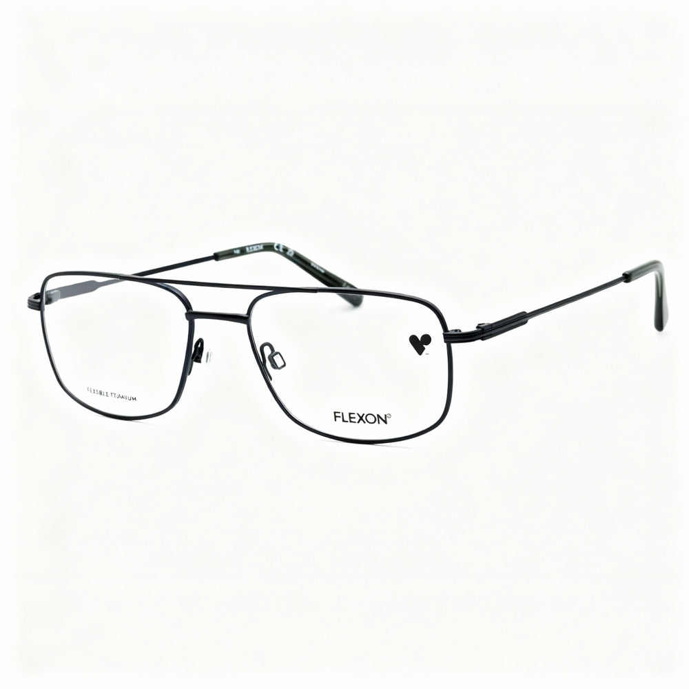 Flexon H6062 Unisex Metal Frame Polarized Sunglasses with Matte Navy Finish, 54mm Lens