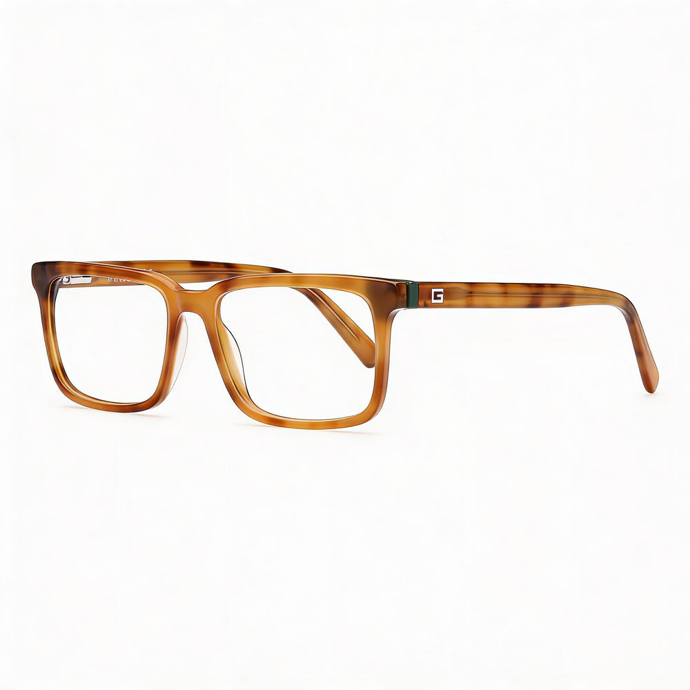 Guess Casual Women's Eyeglasses Presenting a Blonde Havana Plastic Frame Structure, 54mm Lens Width
