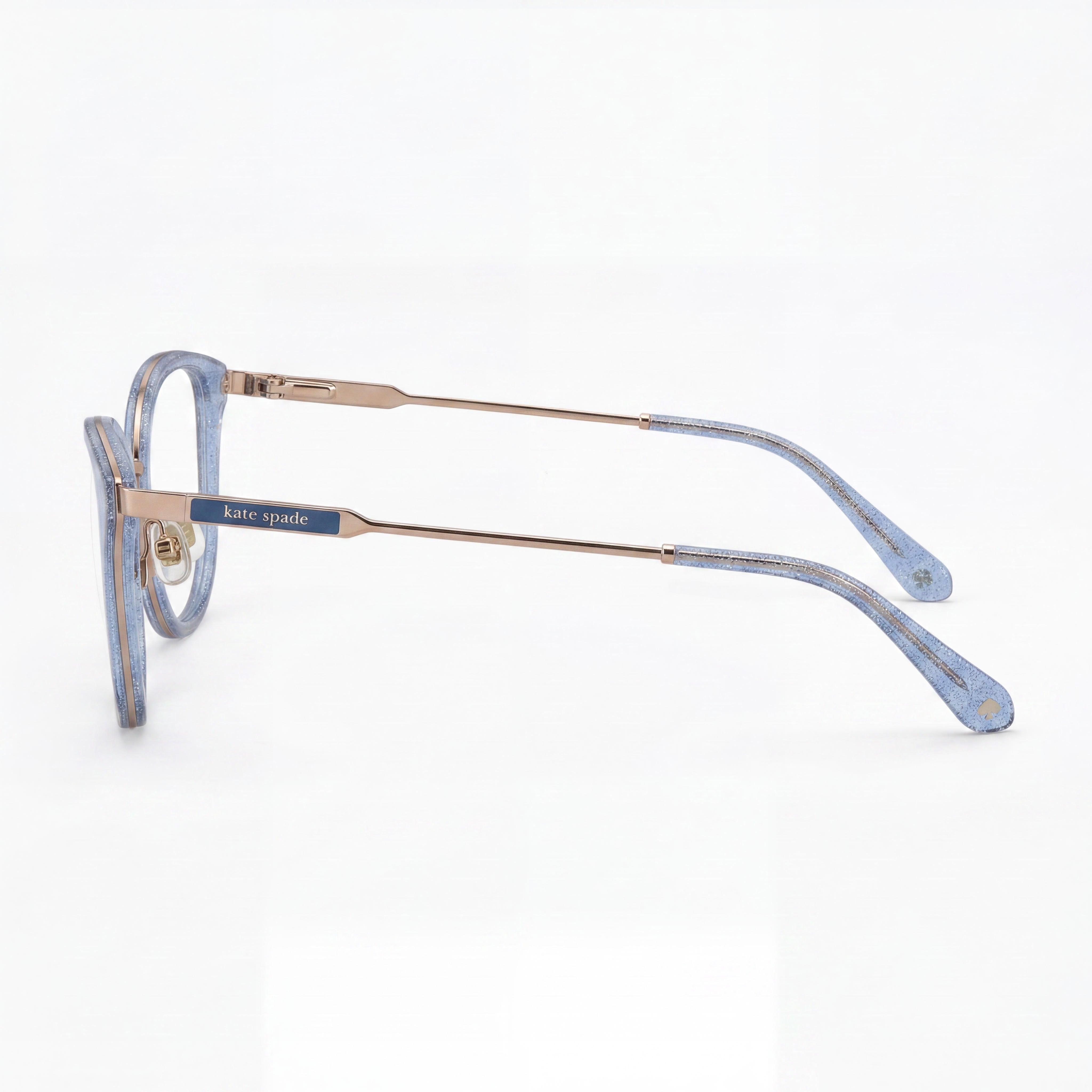 kate spade new york Classic Women's Metal Blue Glitter Non-Polarized Polycarbonate Sunglasses 52mm, Photo 2