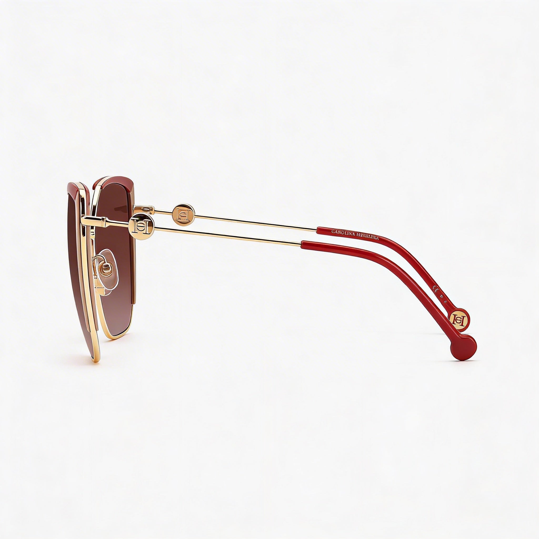 Carolina Herrera Her 0111/S Women's Stainless Steel Square Sunglasses, Red Beige/Pink Doubleshade, 57mm, Photo 2