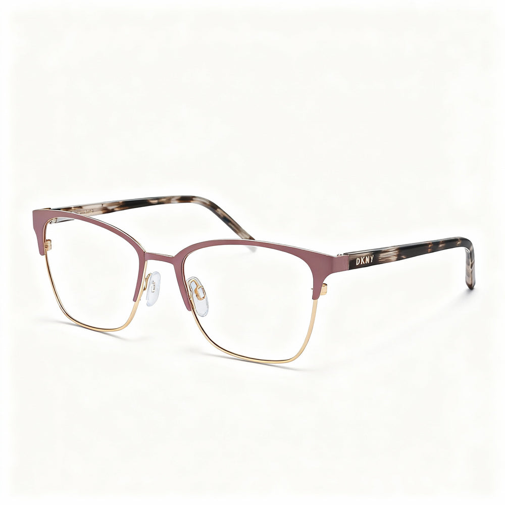 Gafas de vista DKNY Dk3002 para mujer, cuadradas, con montura completa de acero inoxidable color malva, talla 52-17-135 mm