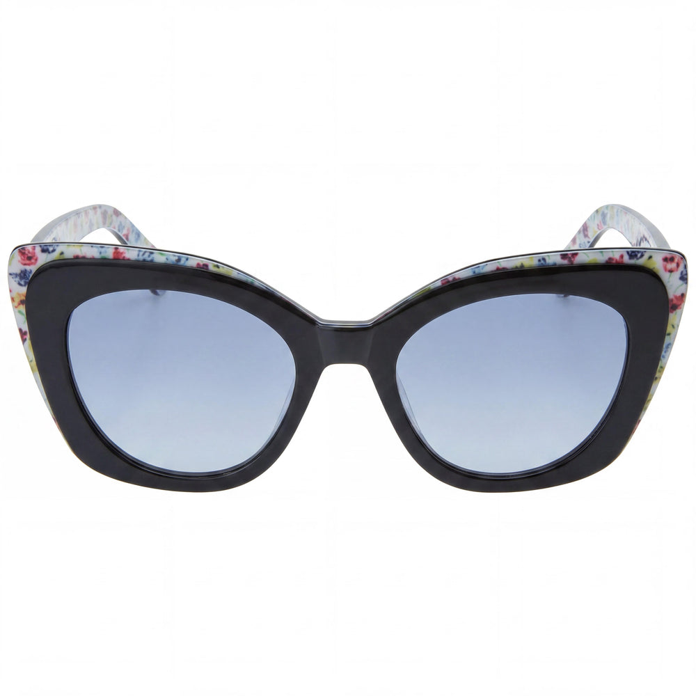 kate spade new york Marigold/S Women's Plastic UV Protected Sunglasses, Black Grey Frame, Dark Grey Shaded Lens, 51mm