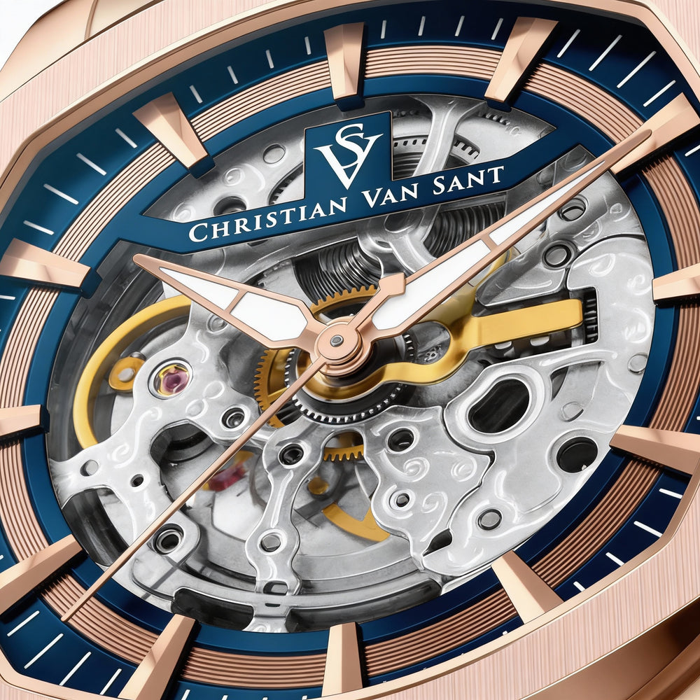 Christian Van Sant Bracelet Men's Blue Dial Automatic Stainless Steel Watch