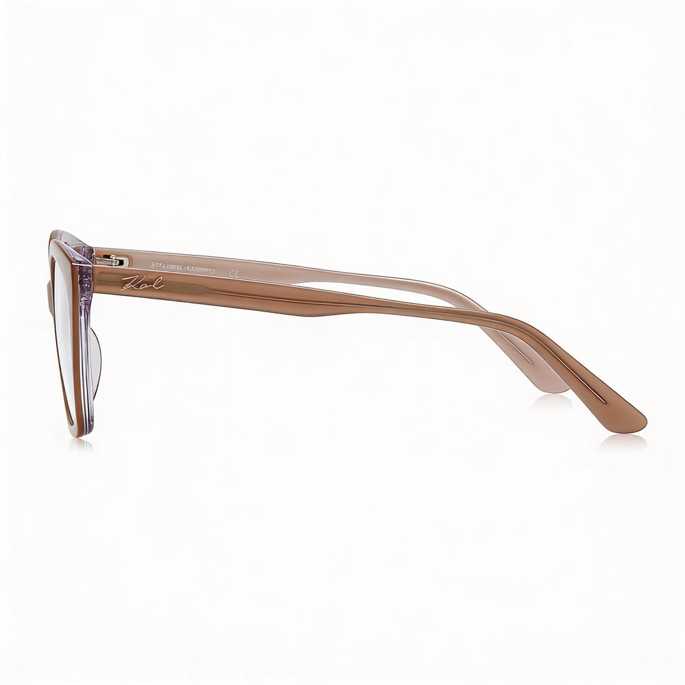 Gafas de sol KARL LAGERFELD KL6064 de estilo casual para mujer, montura de acetato en camello de tres capas, 54 mm