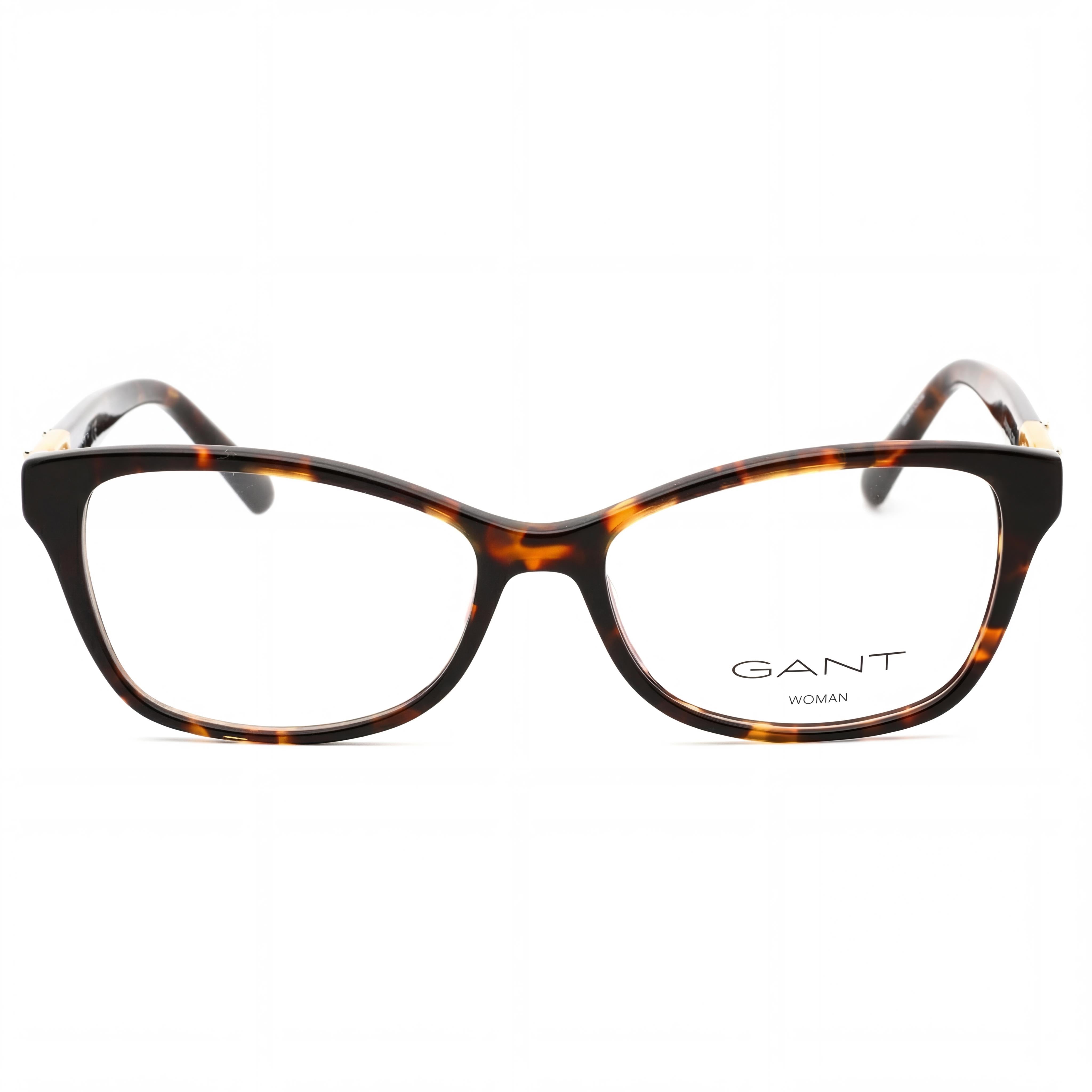 Gafas Gant Casual para mujer con montura de plástico y lentes de policarbonato de demostración en color Habana Oscuro 53-15-140, Photo 2