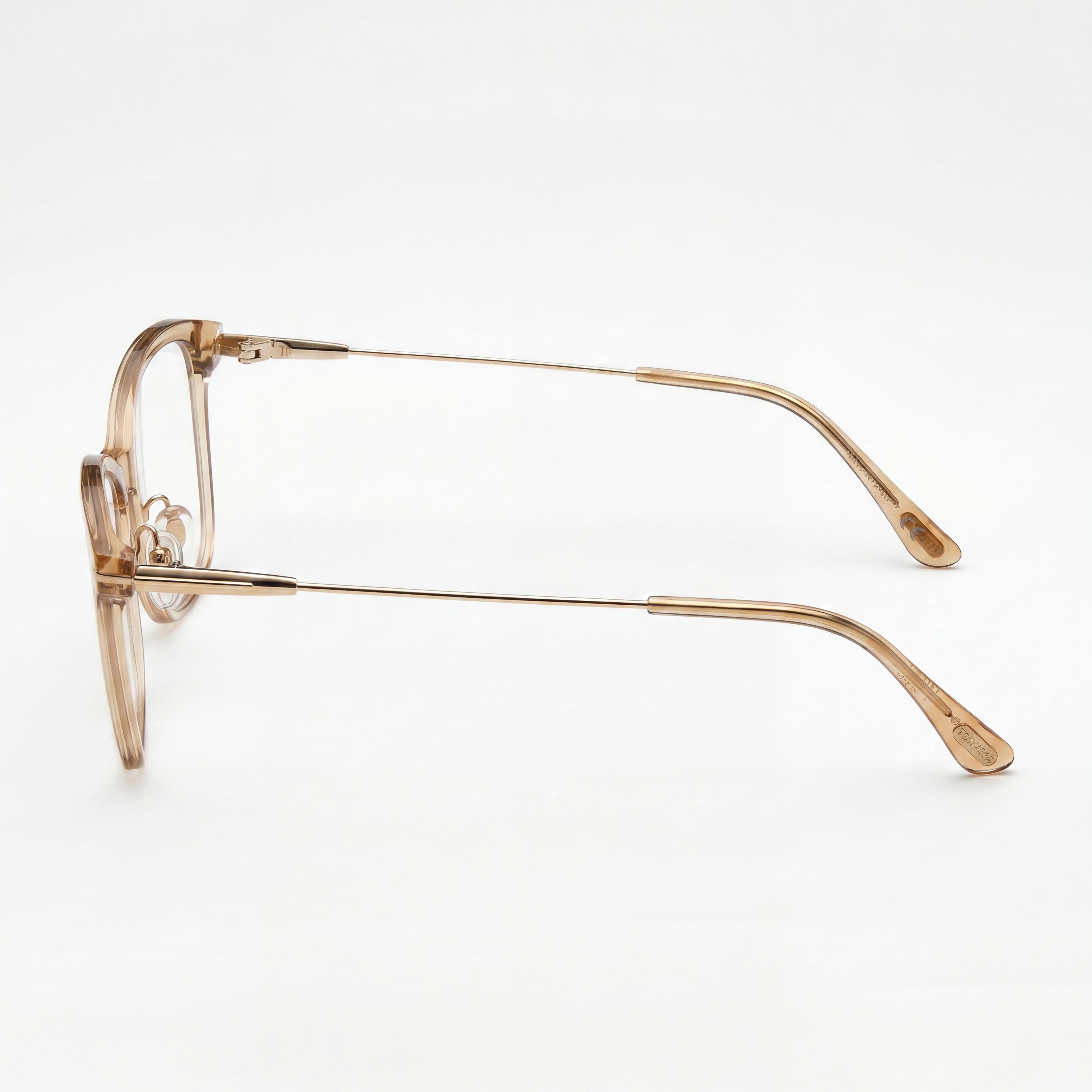 Tom Ford Ft5687-b Women's Pantographed Plastic Optical Frame, Light Brown Pale Gold, 56-14-140mm, Photo 3