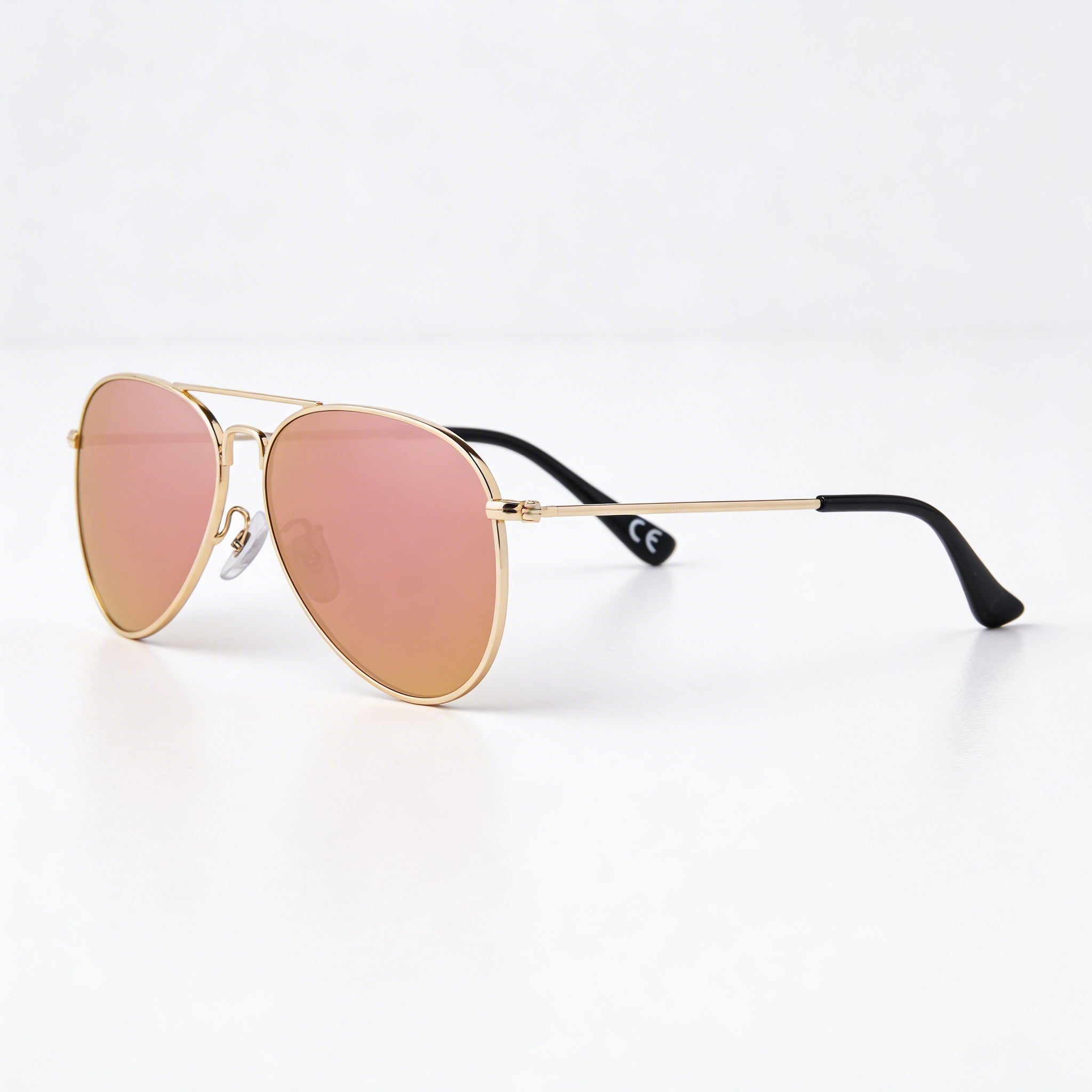PRIVÉ REVAUX Aviators Unisex Pink Mirror Polarized UV Protection Stainless Steel Frame Sunglasses 61mm, Photo 3