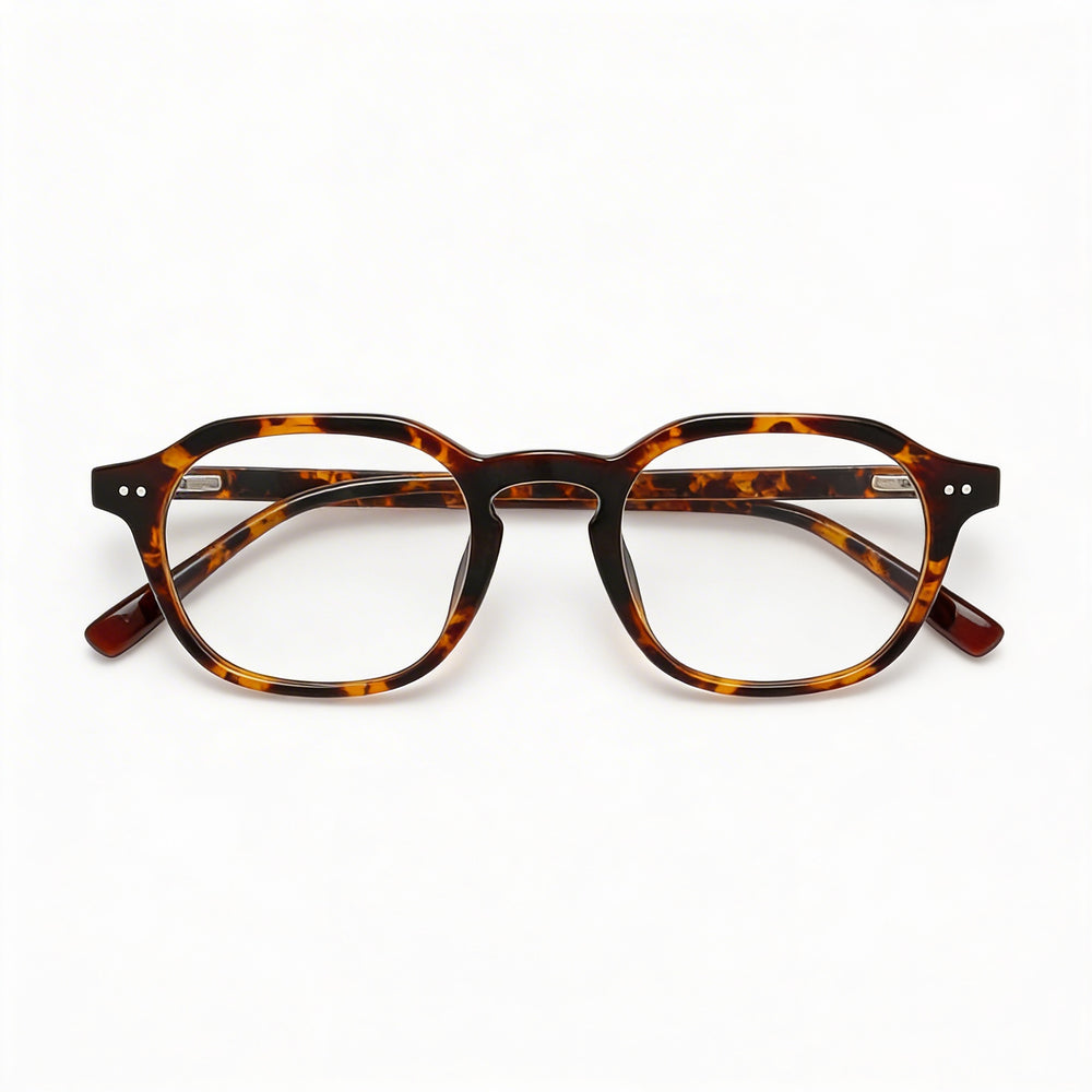 Gafas MCALLISTER Mc4535 para hombre, montura metálica de carey, lentes de policarbonato transparentes 48-21-140