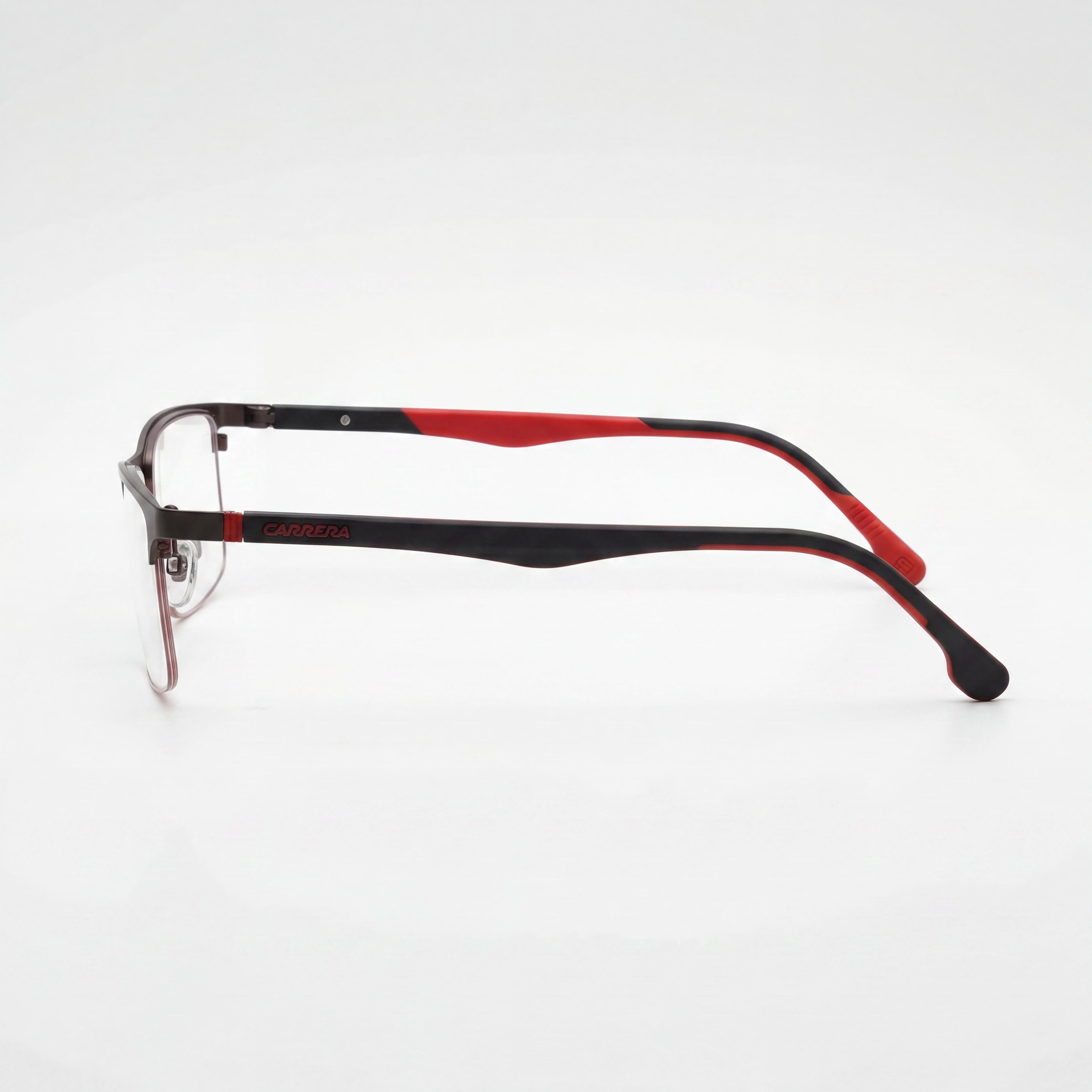 Gafas de moda Carrera unisex rectangulares semirrígidas de aleación de acero, negro mate 56-19-145, Photo 2
