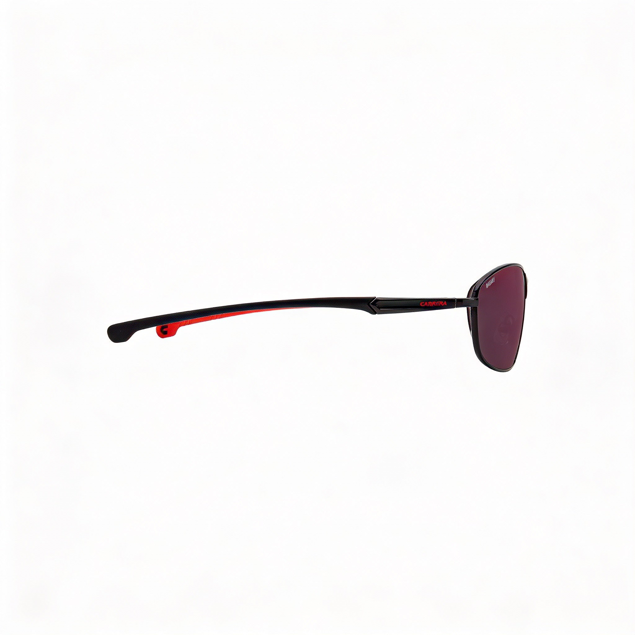 Carrera Classic Unisex Black and Red Stainless Steel Sunglasses with UV Protected Polycarbonate Lenses, 64mm Lens Width, Photo 3